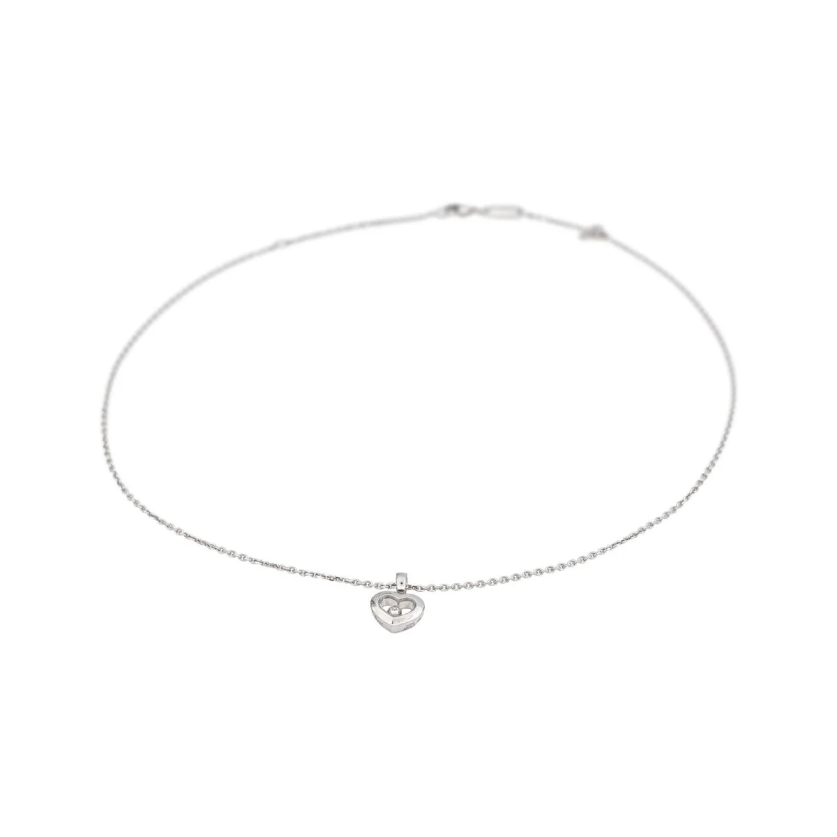 Collier Pendentif CHOPARD "Happy Heart" en or blanc et diamant - Image 4