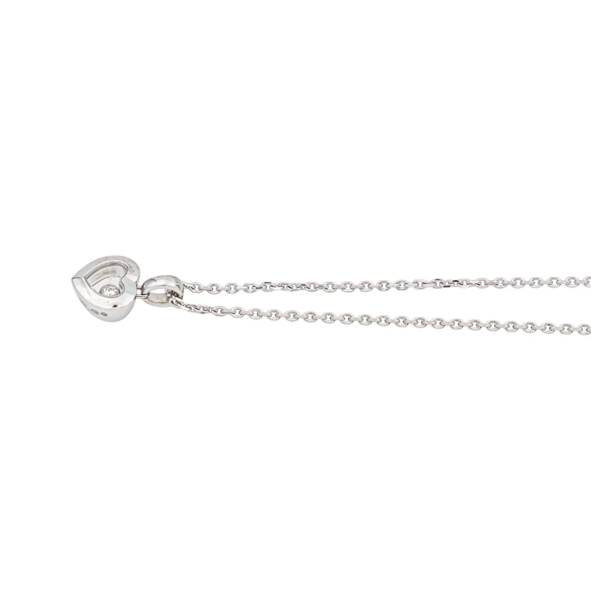 Collier Pendentif CHOPARD "Happy Heart" en or blanc et diamant - Image 7