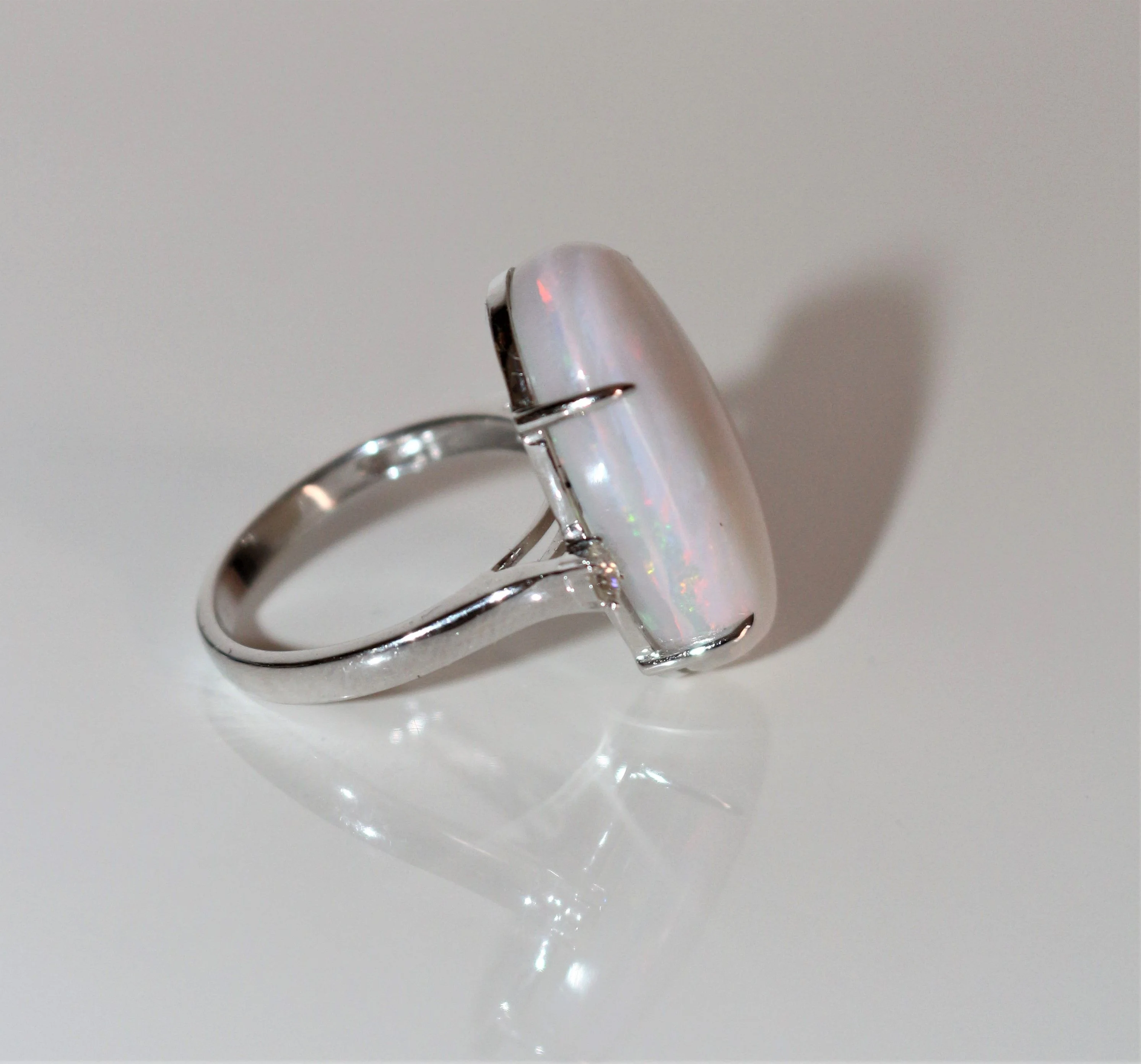 Bague Cocktail Opale Blanche d’Australie - Image 6