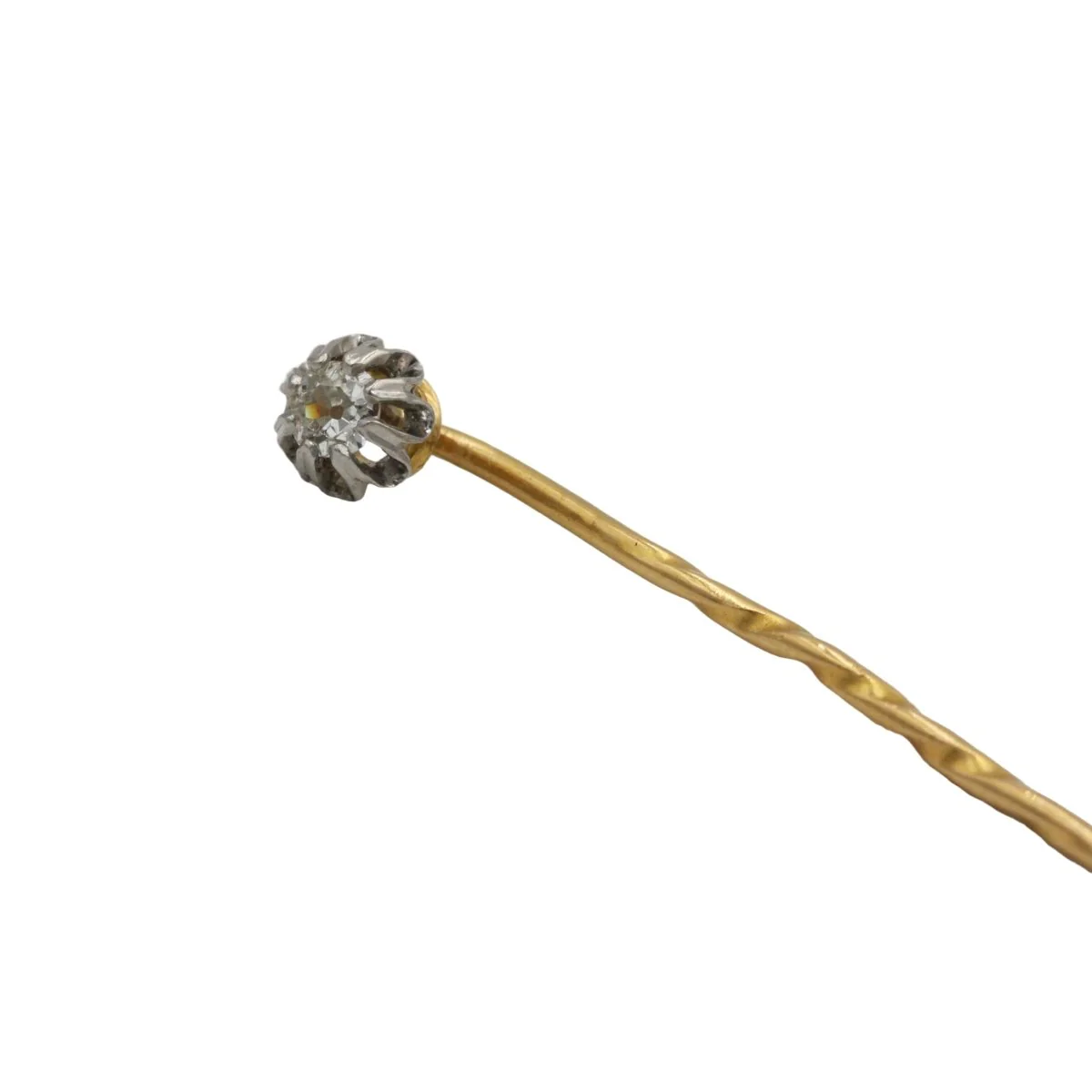 Épingle en or jaune et diamant - Image 3