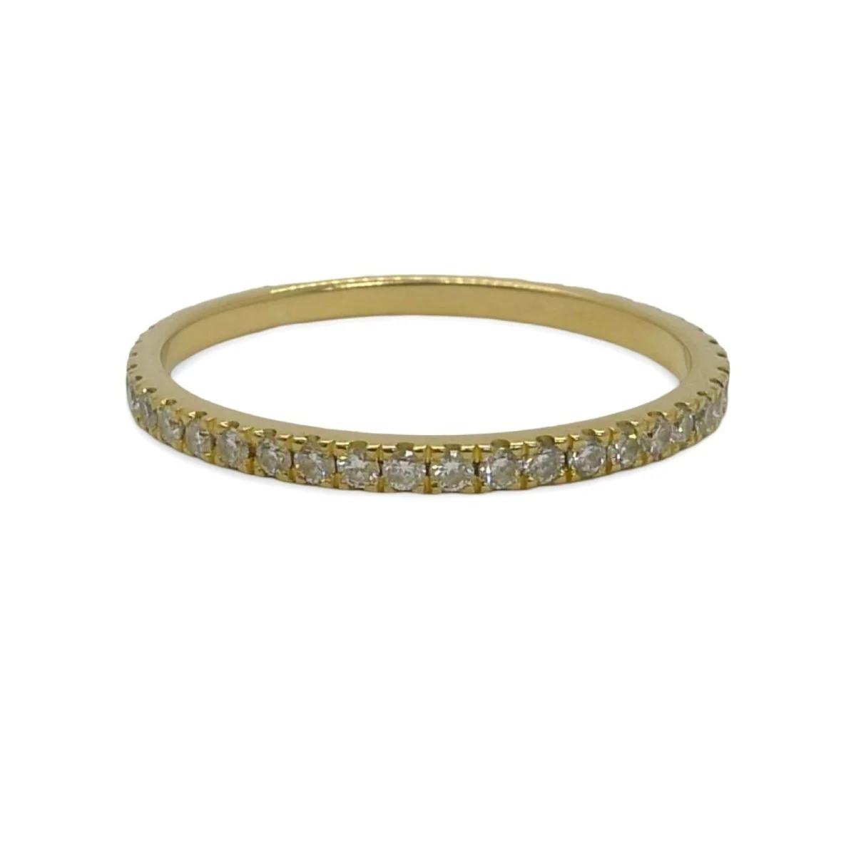 Bague Alliance en or jaune et diamants - Image 3