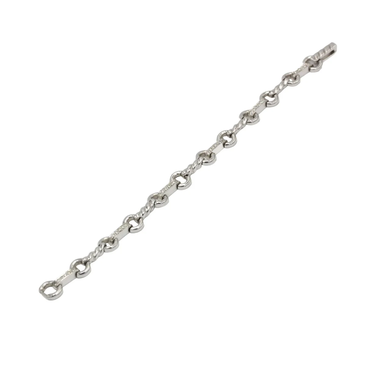 Bracelet Souple en or blanc et diamants