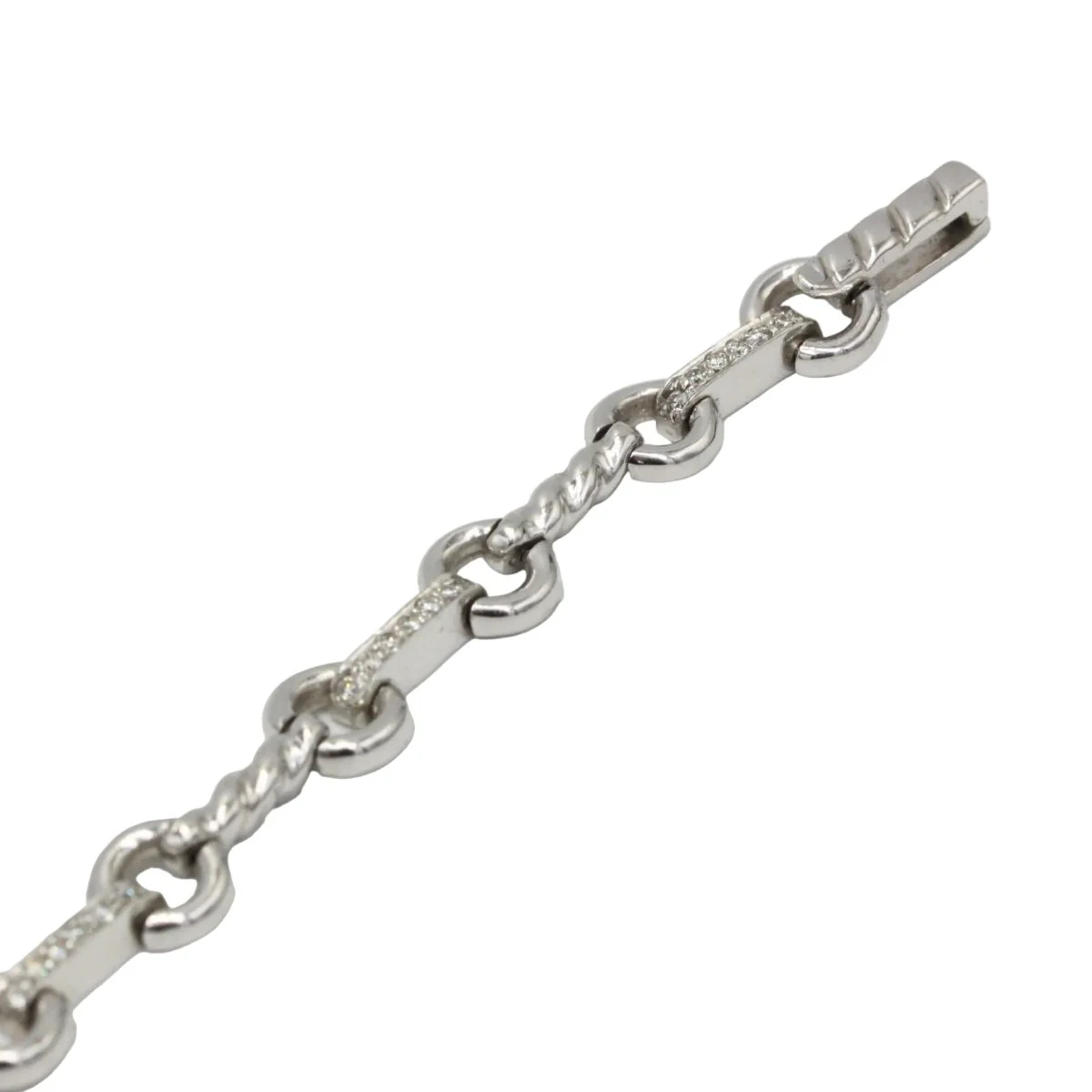 Bracelet Souple en or blanc et diamants - Image 2