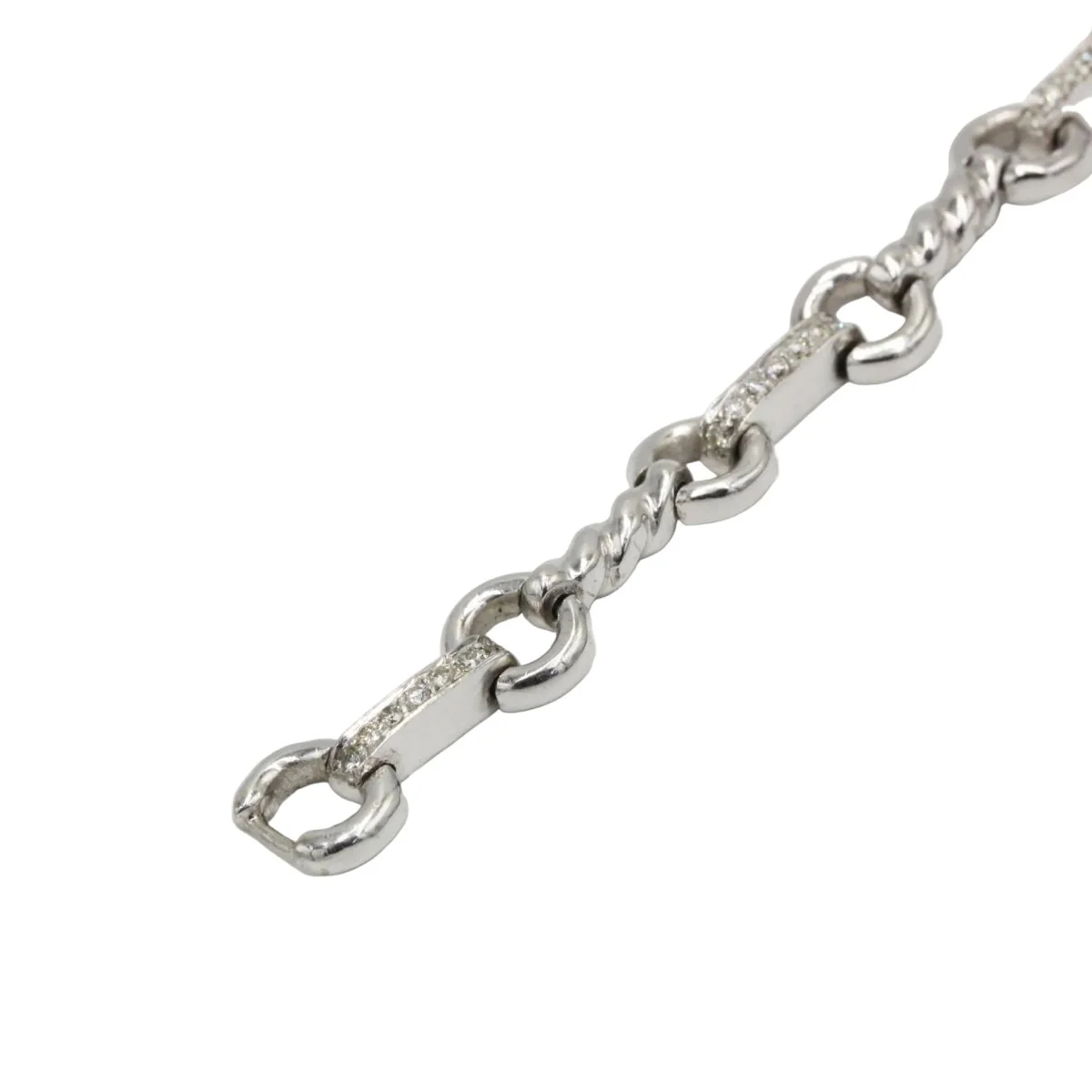 Bracelet Souple en or blanc et diamants - Image 3