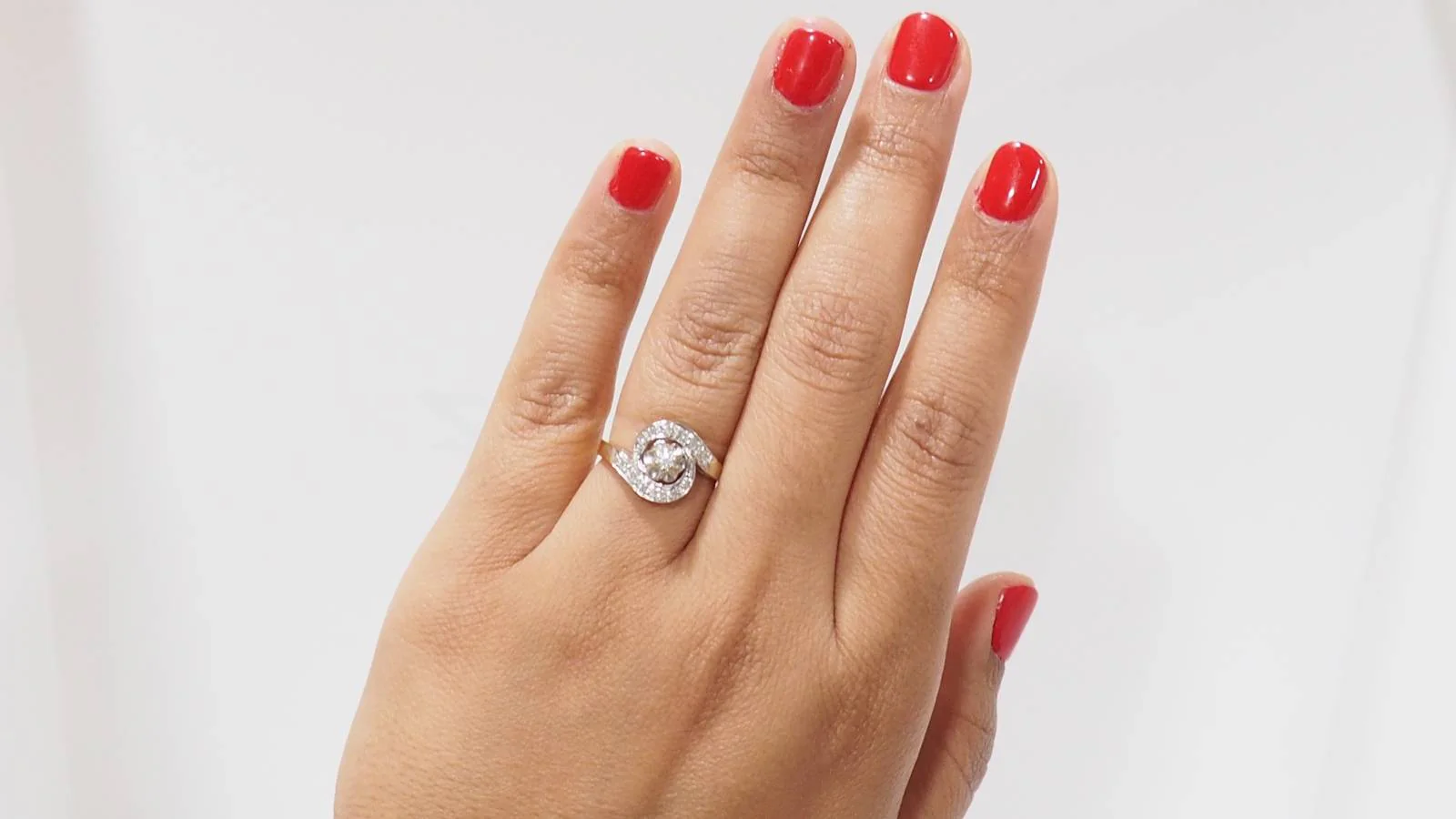Bague en or bicolore et diamants - Image 2