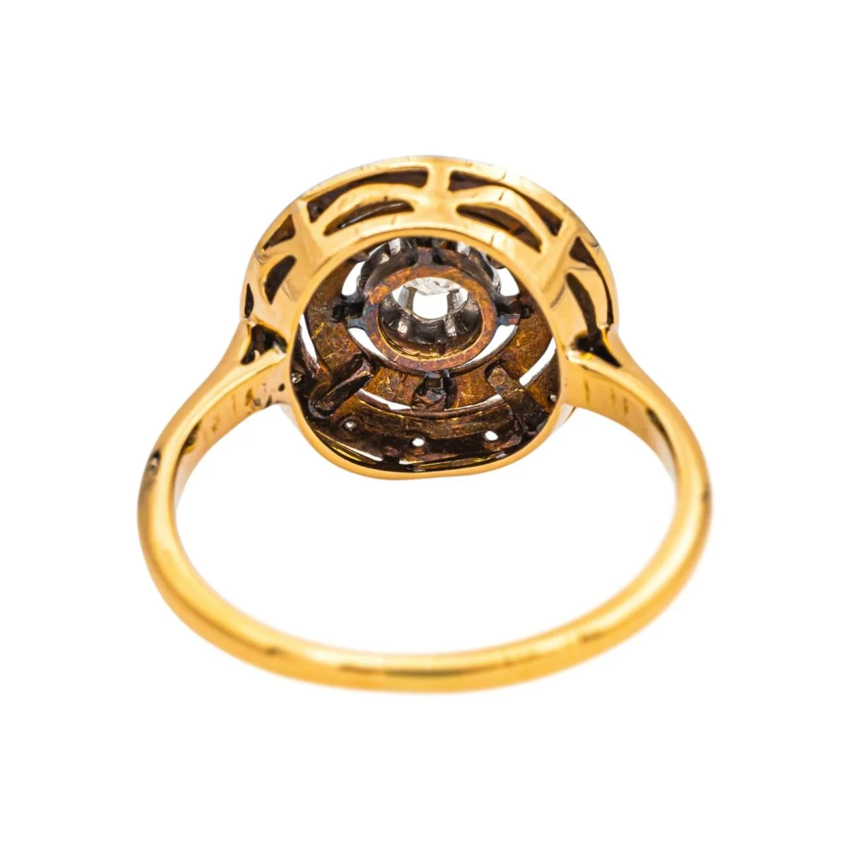 Bague Entourage en or jaune et diamants - Image 5