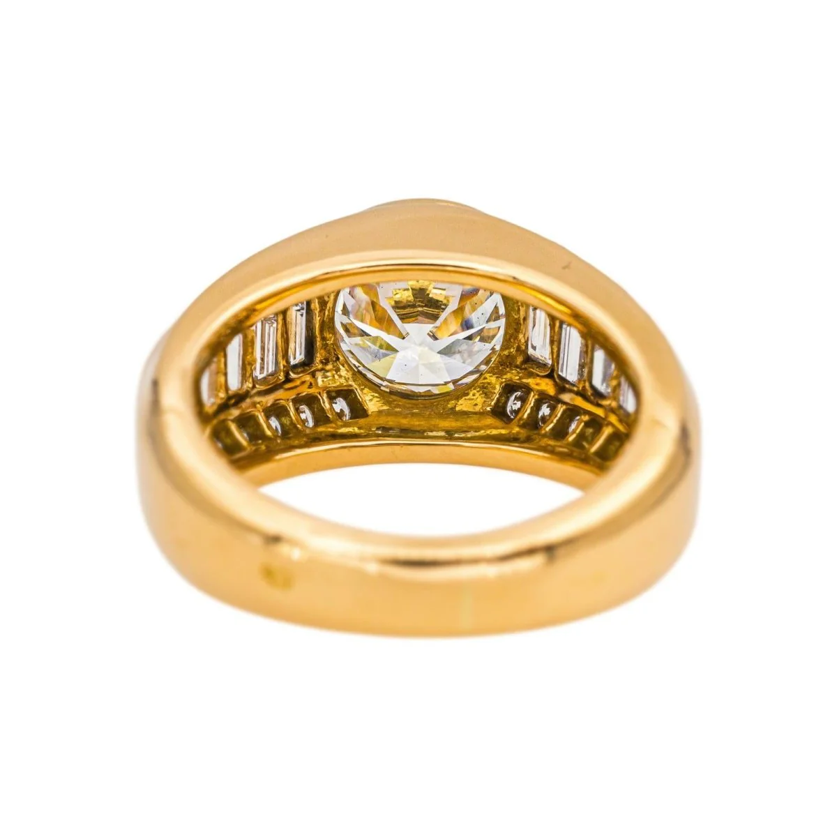 Bague Jonc en or jaune et diamants - Image 5