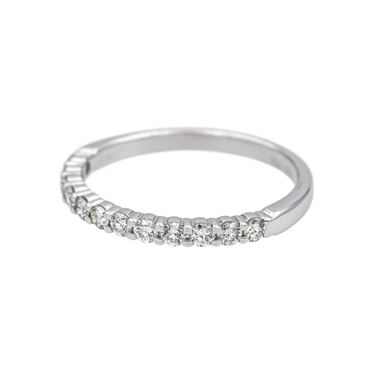 Bague Alliance en or blanc et diamants - Image 4