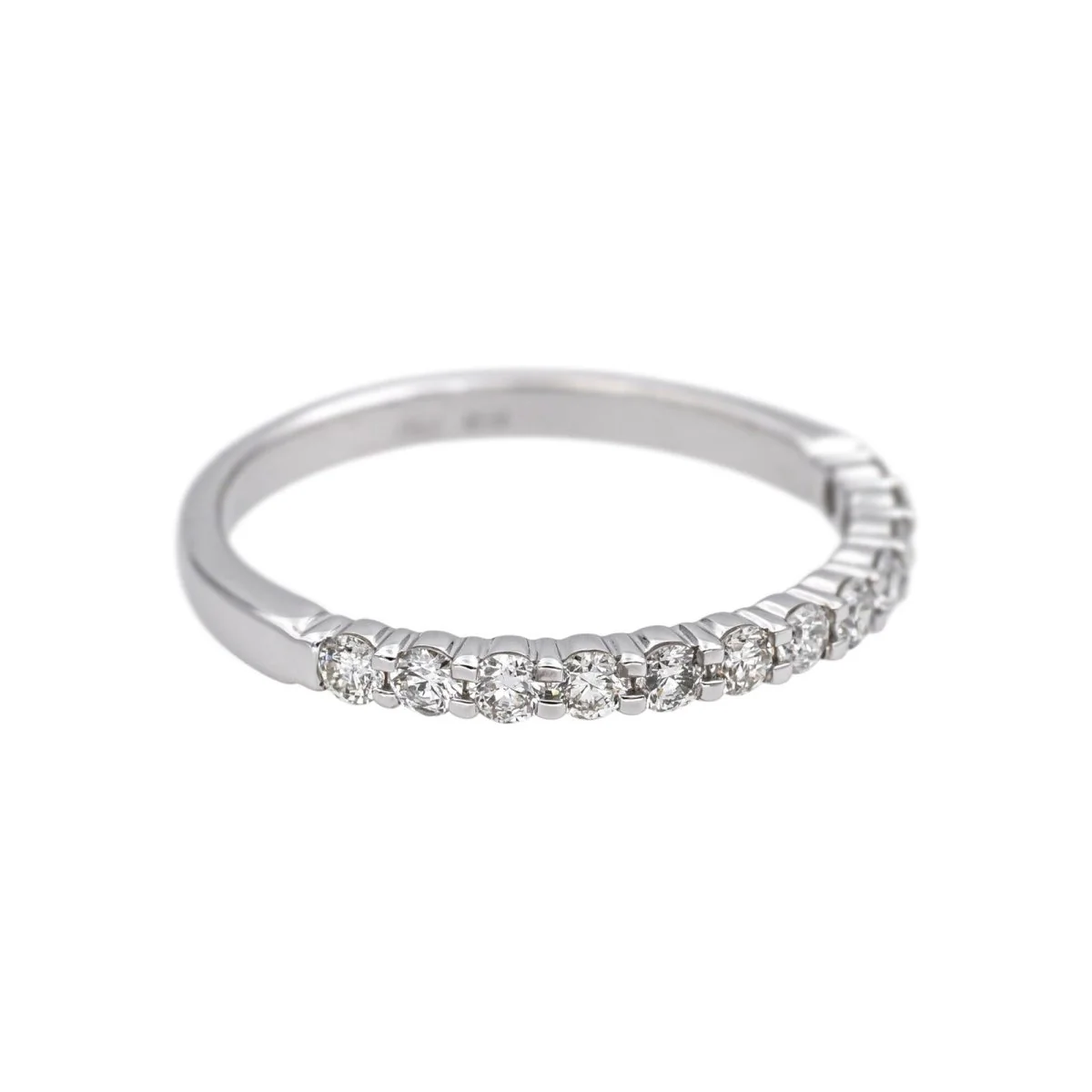 Bague Alliance en or blanc et diamants - Image 6