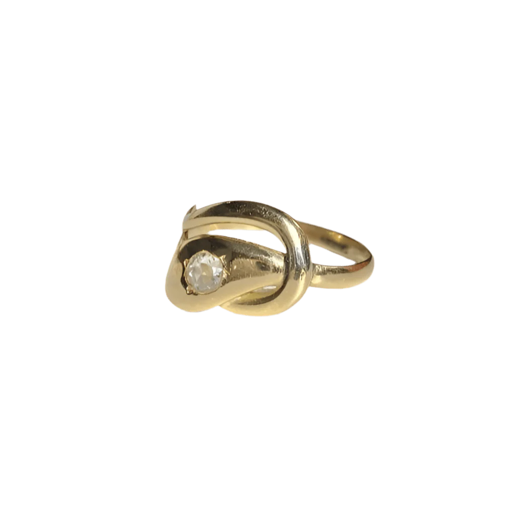 Bague en or jaune et diamant - Image 3