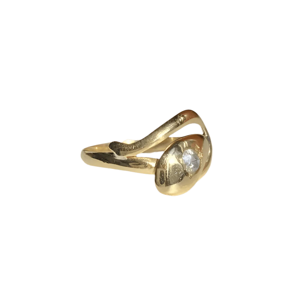 Bague en or jaune et diamant - Image 5