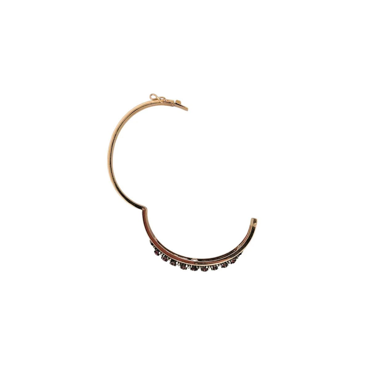 Bracelet Jonc en or rose, argent, tourmaline et diamants - Image 5