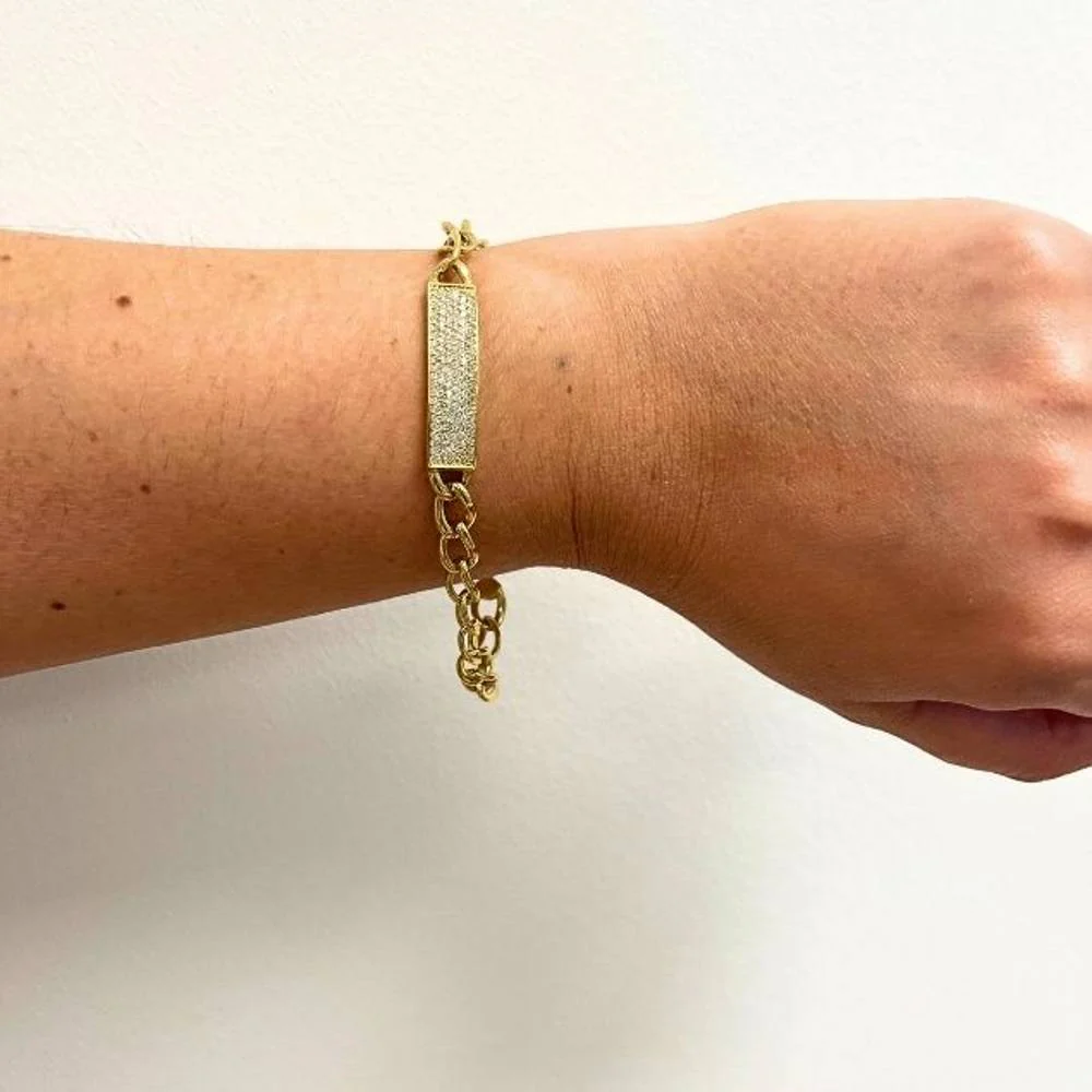 Bracelet NOMEOLVIDES en or jaune et diamants - Image 2