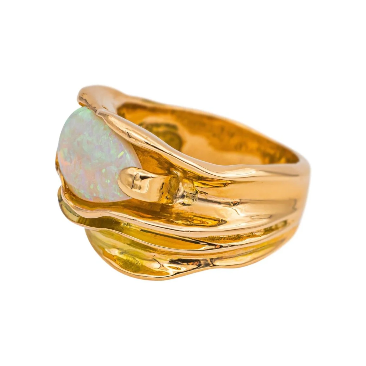 Bague en or jaune et opale - Image 4