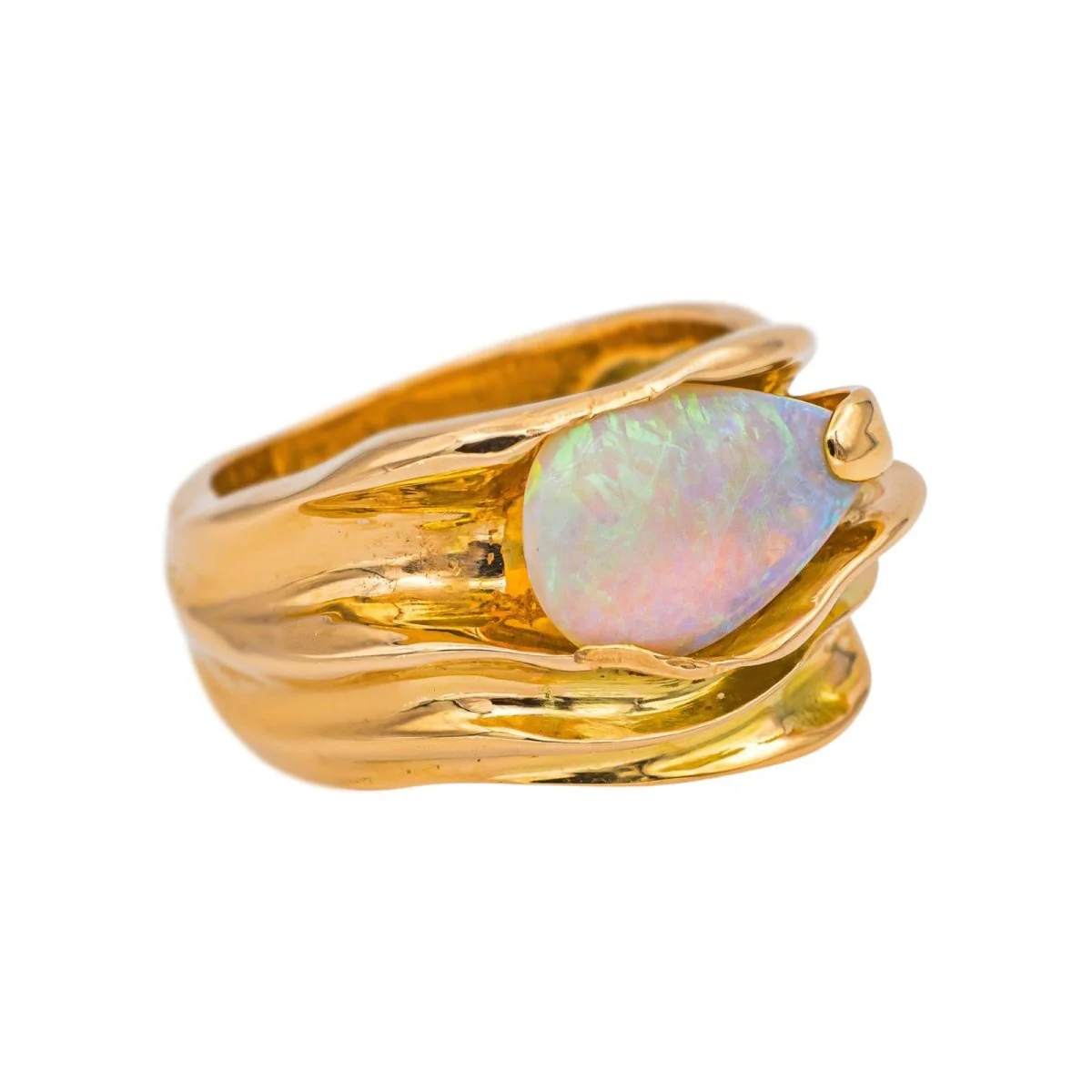 Bague en or jaune et opale - Image 6