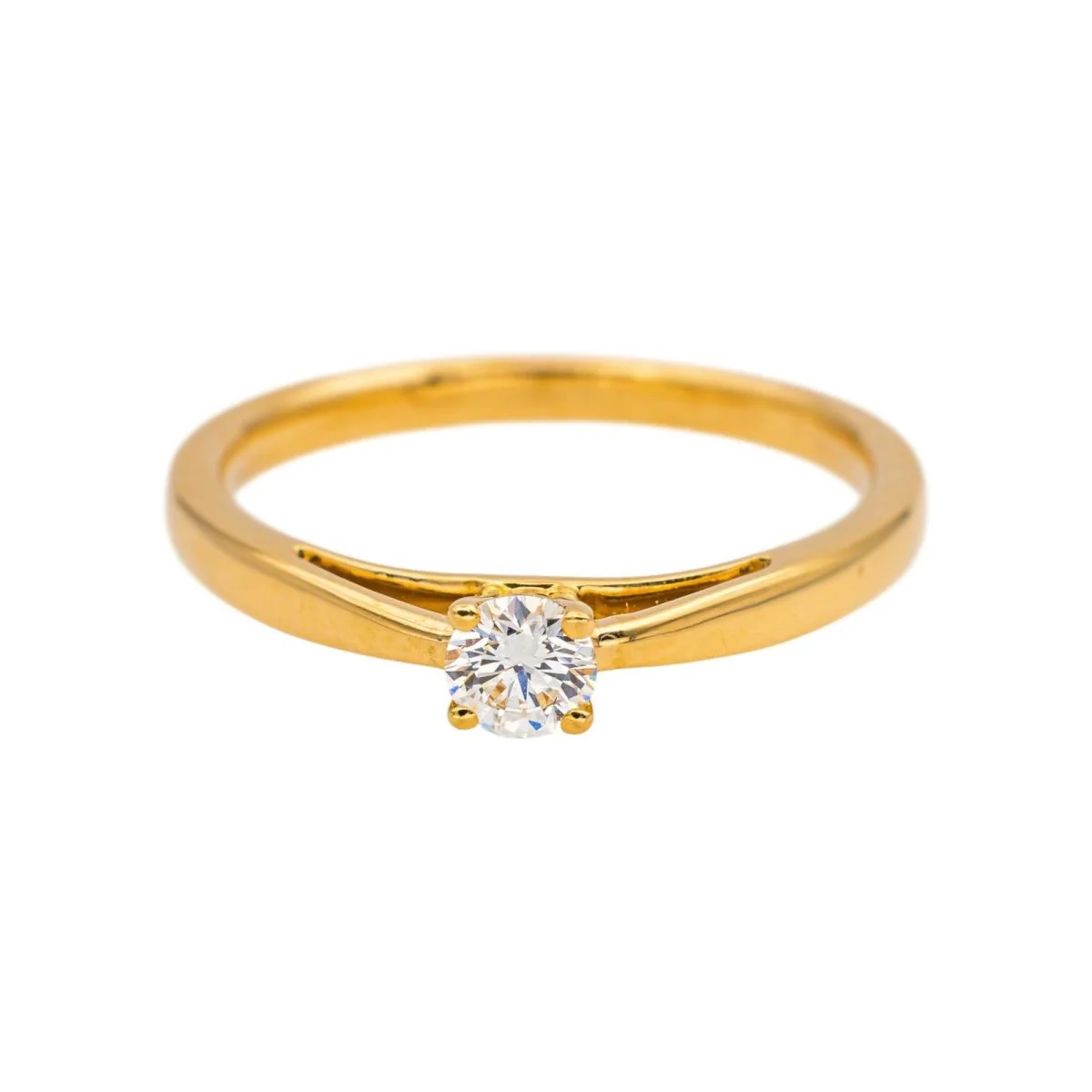 Bague Solitaire en or jaune et diamant