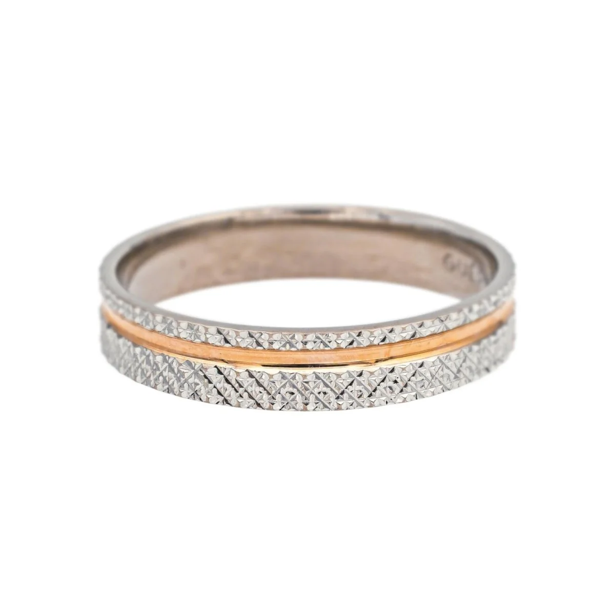 Bague Alliance GUÉRIN en or blanc et or rose - Image 4