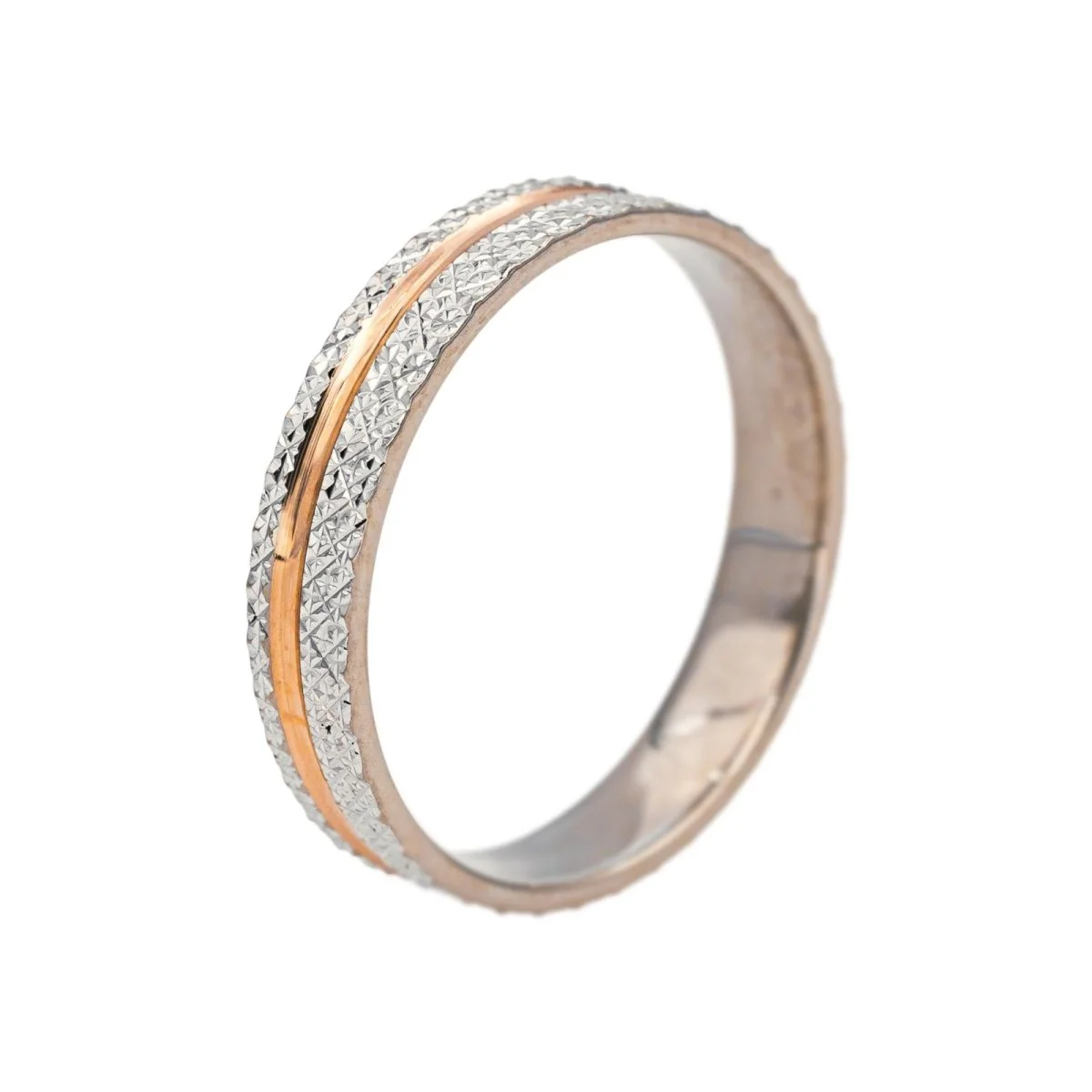 Bague Alliance GUÉRIN en or blanc et or rose - Image 5