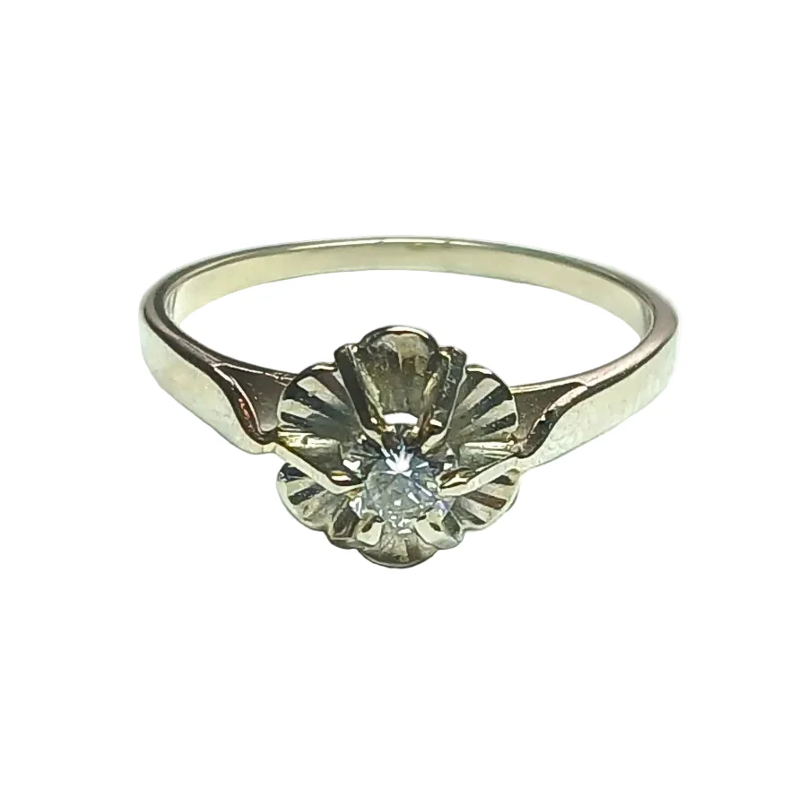 Bague Solitaire en or blanc et diamant