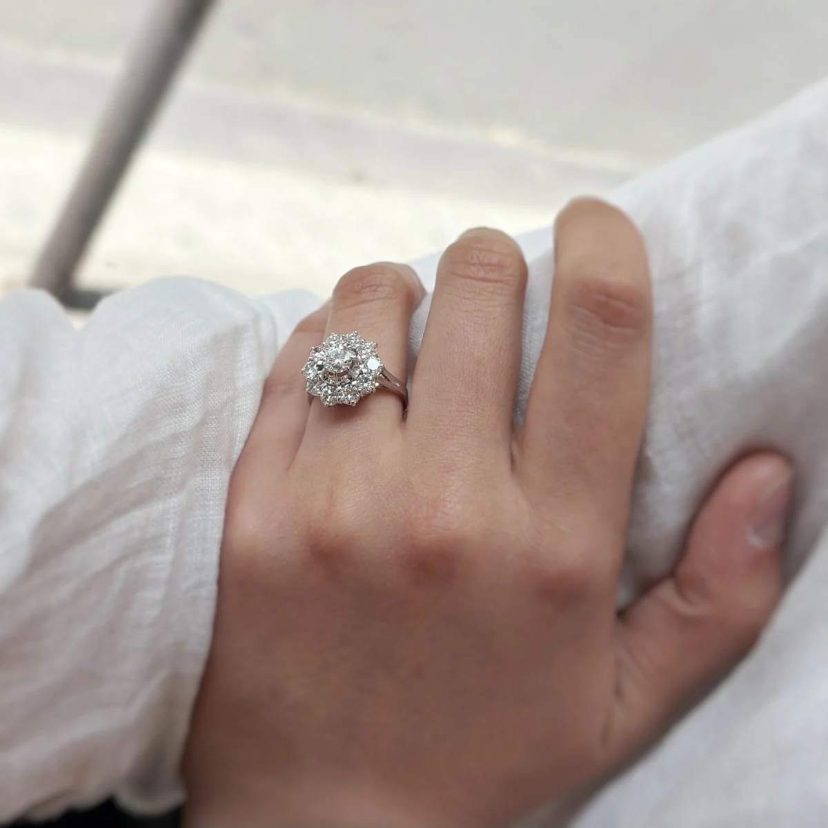 Bague - Or blanc & Diamants - Image 5
