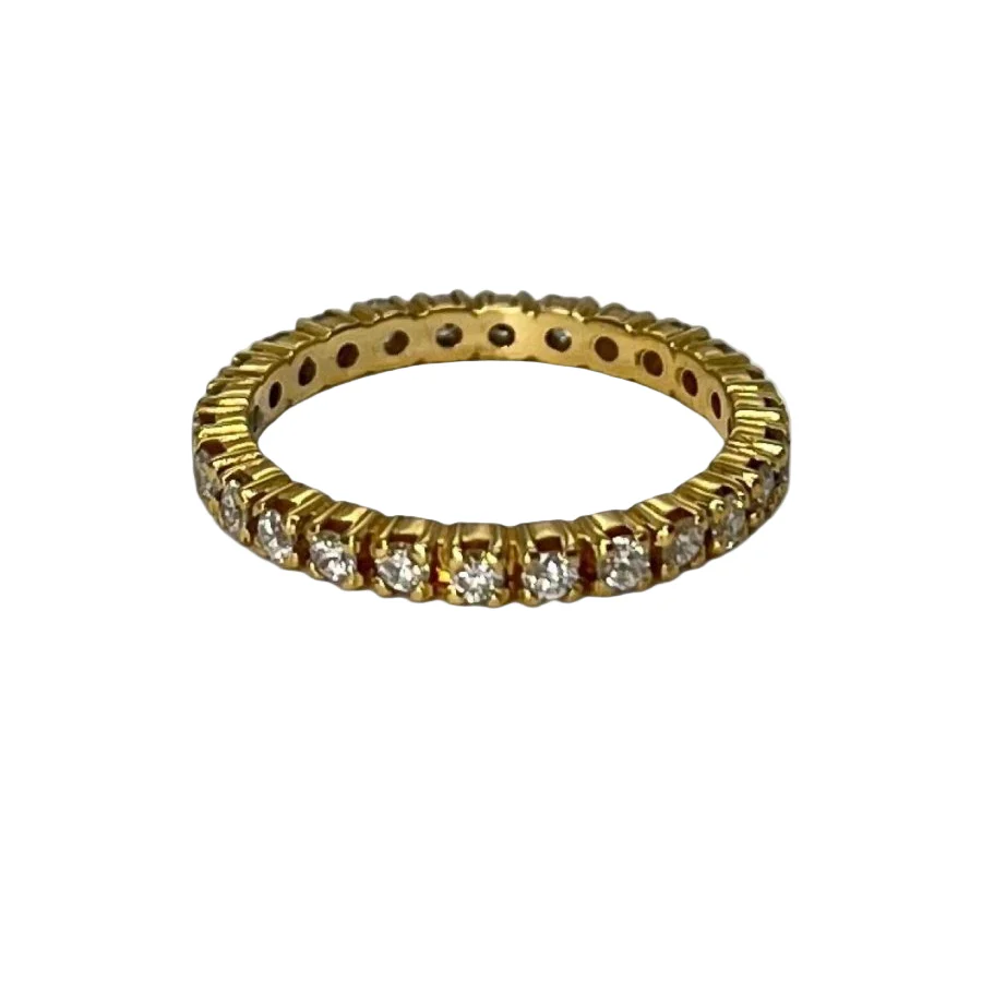 Alliance or jaune et diamants 0,40 ct