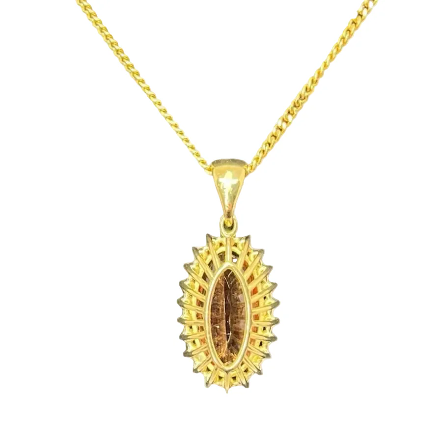 Pendentif en or jaune, topaze et diamants - Image 5