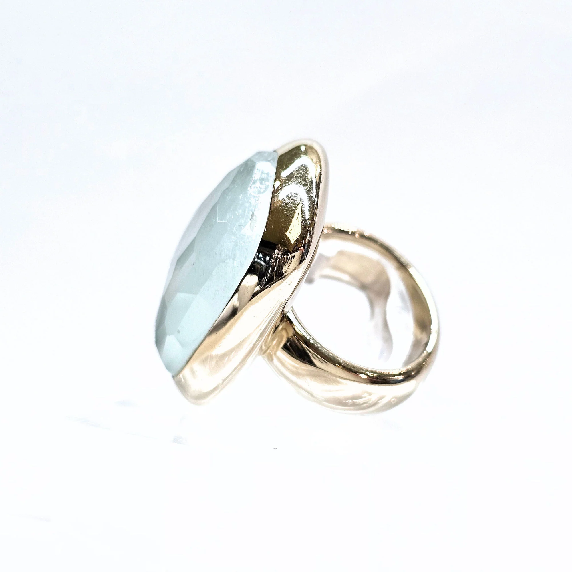 Bague Pomellato en or blanc 18 carats et aigue-marine EU50 - Image 3