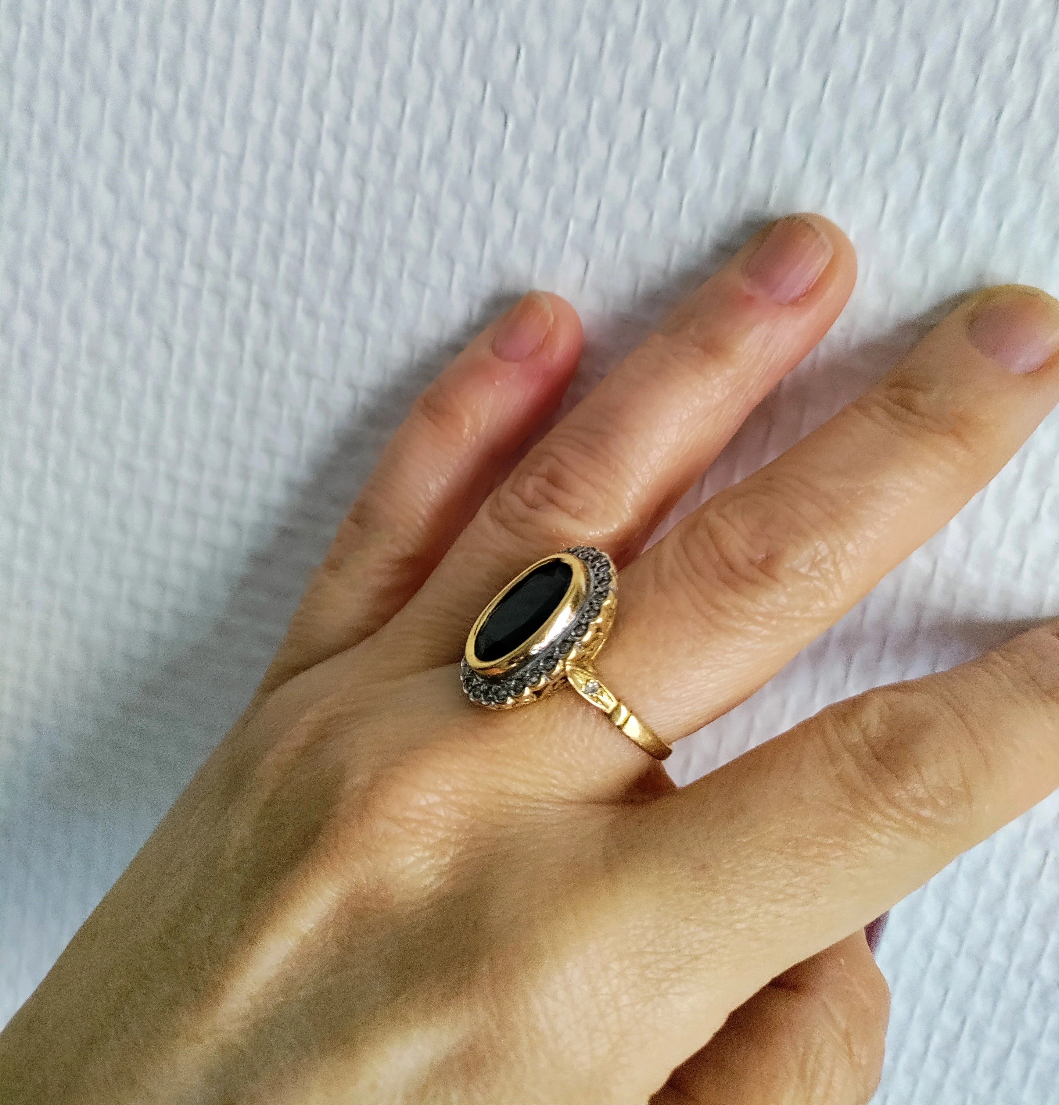 Bague Pompadour Saphir Diamants - Image 10