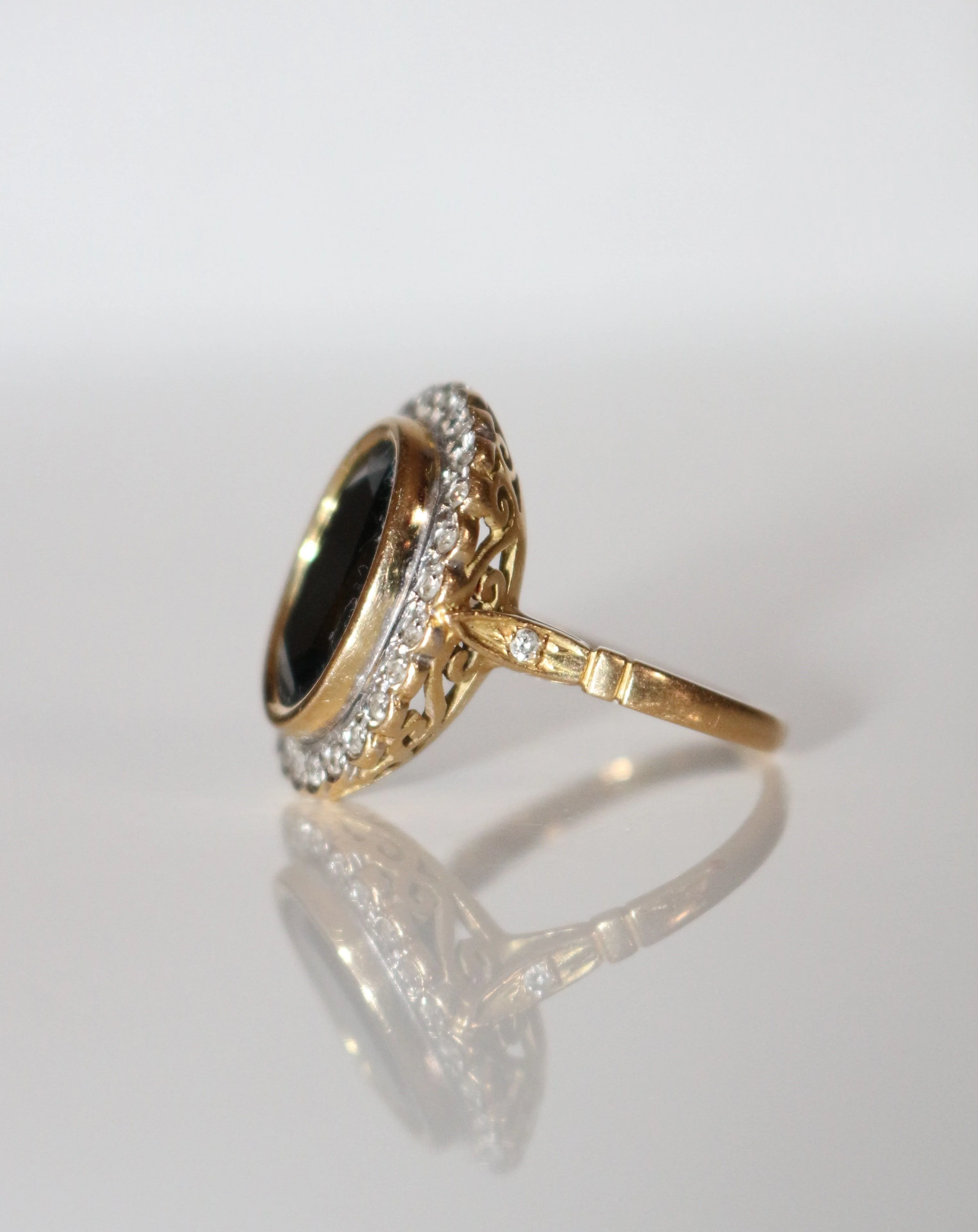 Bague Pompadour Saphir Diamants - Image 11