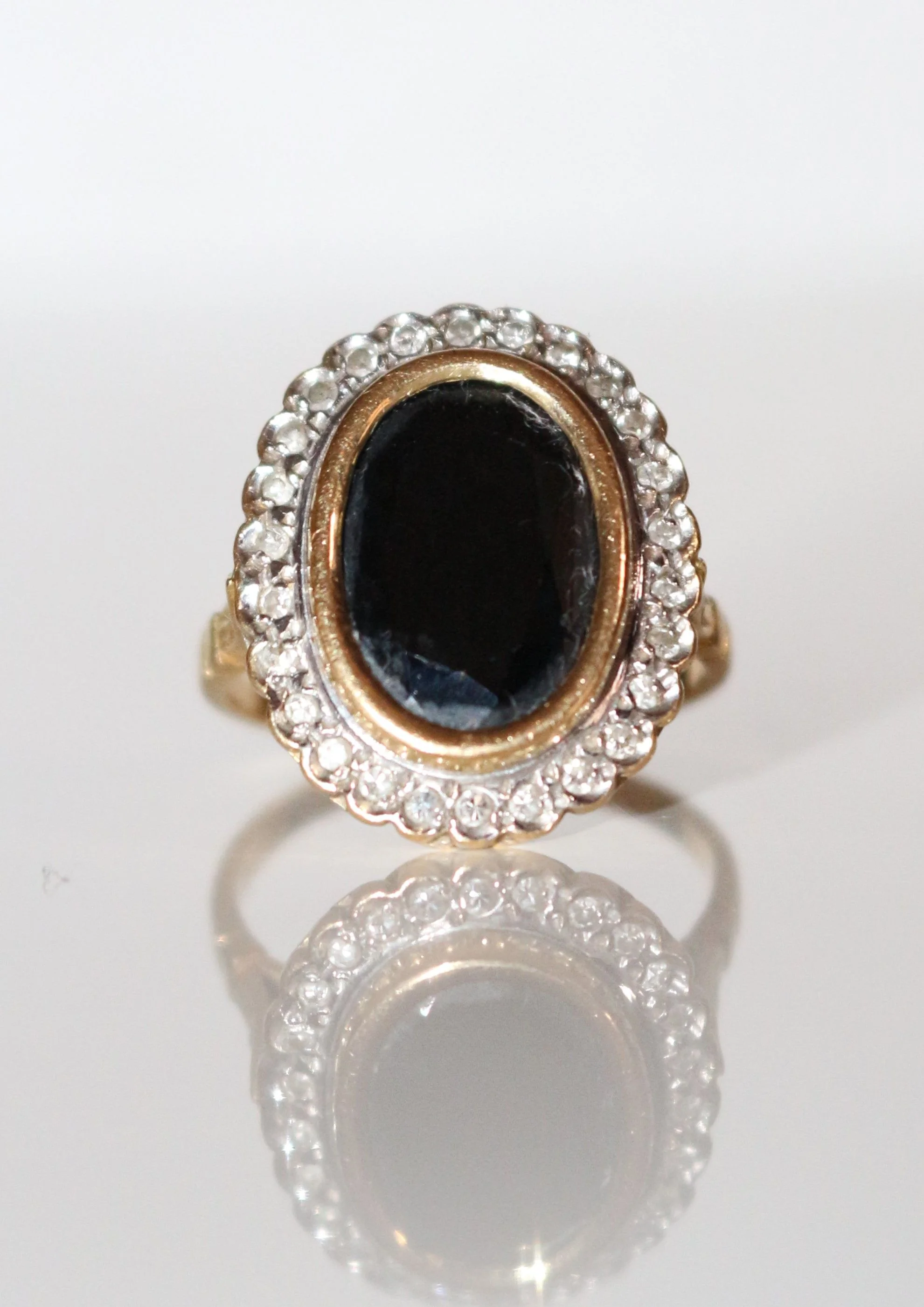 Bague Pompadour Saphir Diamants - Image 2