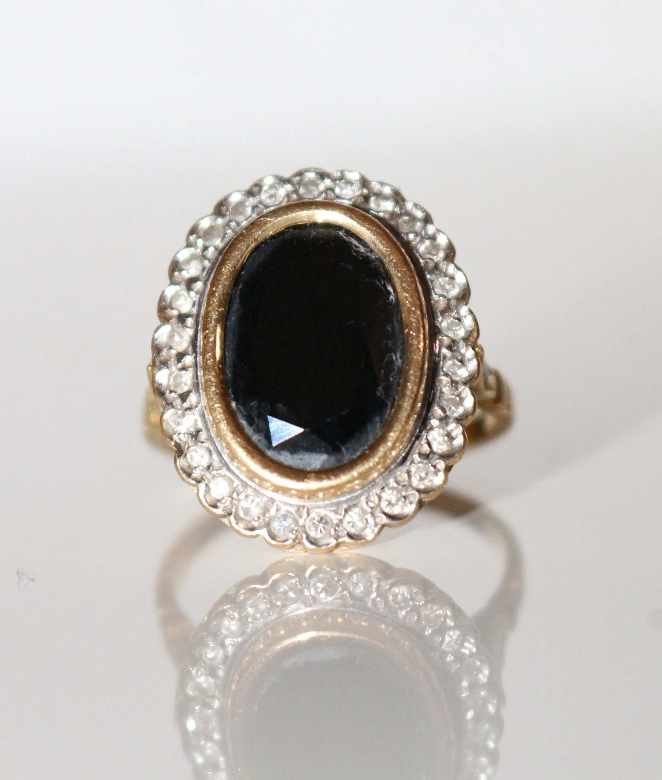 Bague Pompadour Saphir Diamants - Image 3