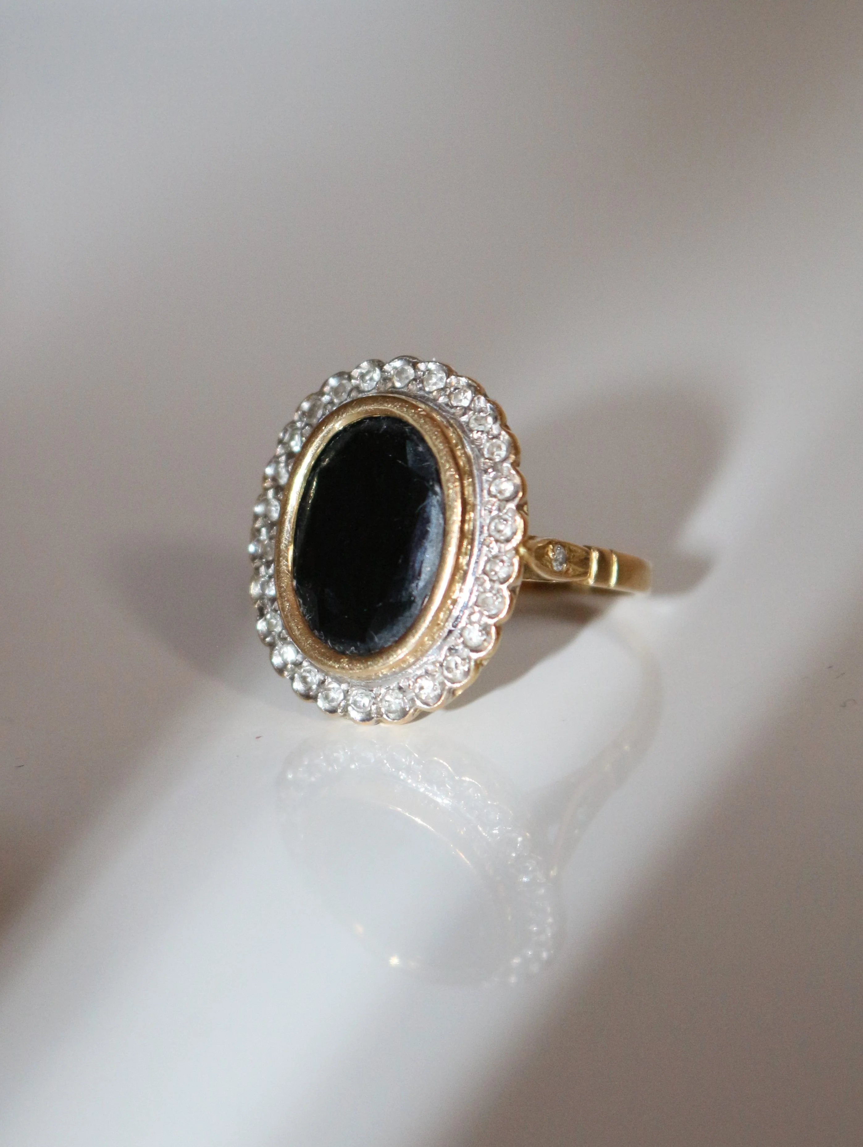 Bague Pompadour Saphir Diamants - Image 5