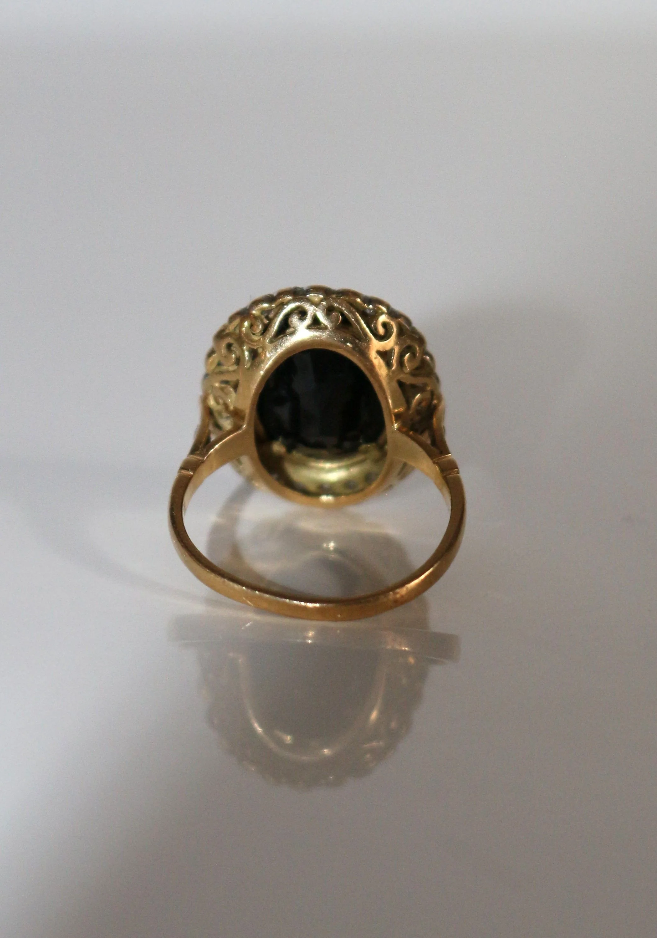 Bague Pompadour Saphir Diamants - Image 6