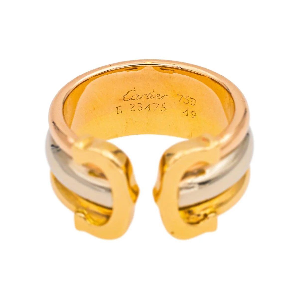 Bague CARTIER "Large" en or jaune, or blanc et or rose - Image 3