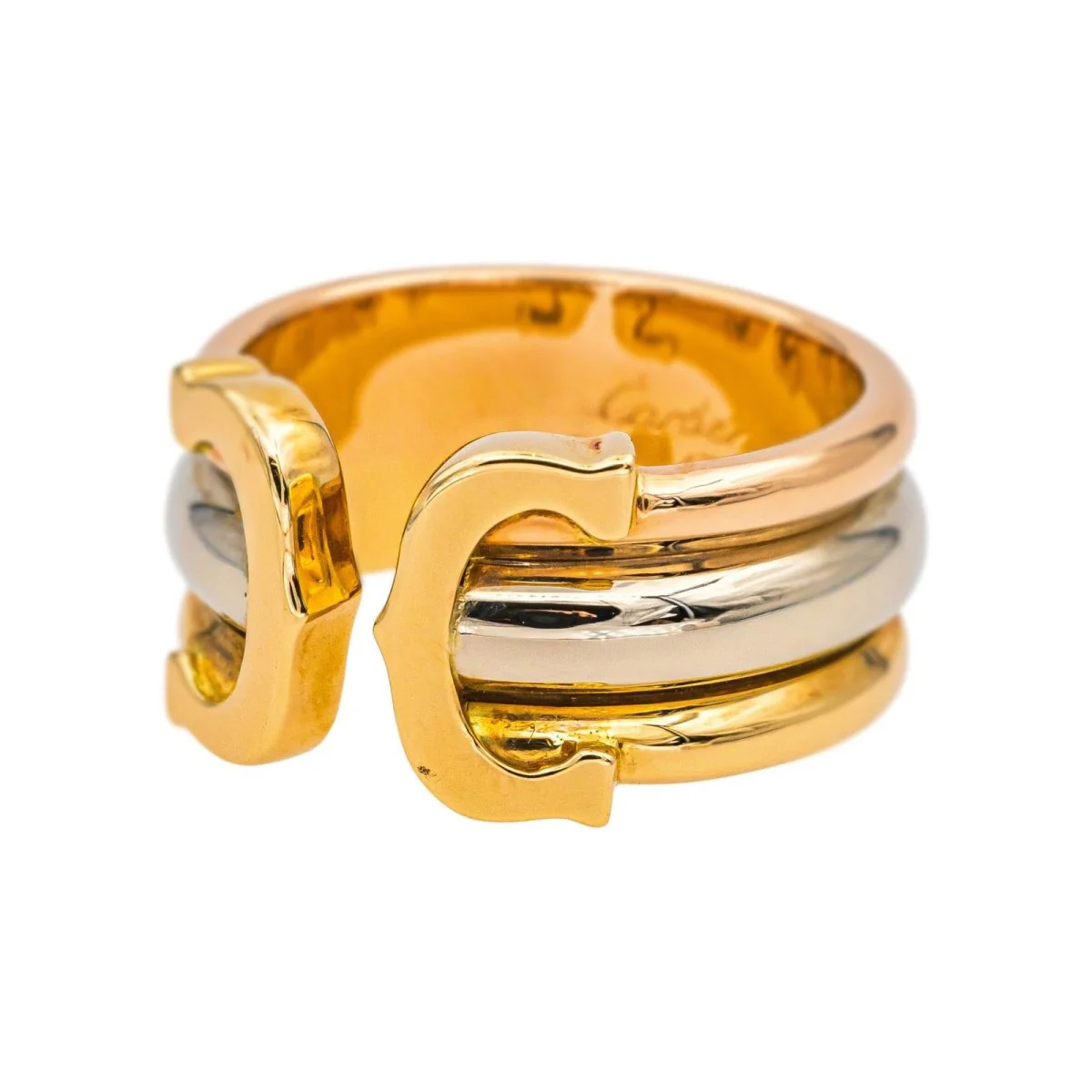 Bague CARTIER "Large" en or jaune, or blanc et or rose - Image 4