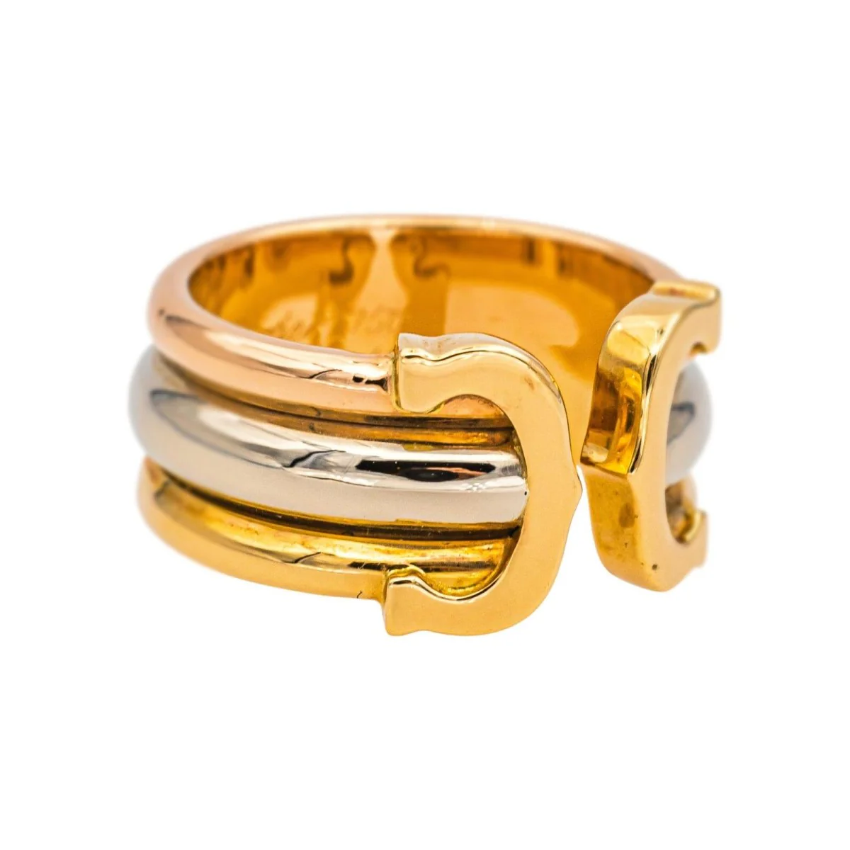 Bague CARTIER "Large" en or jaune, or blanc et or rose - Image 7