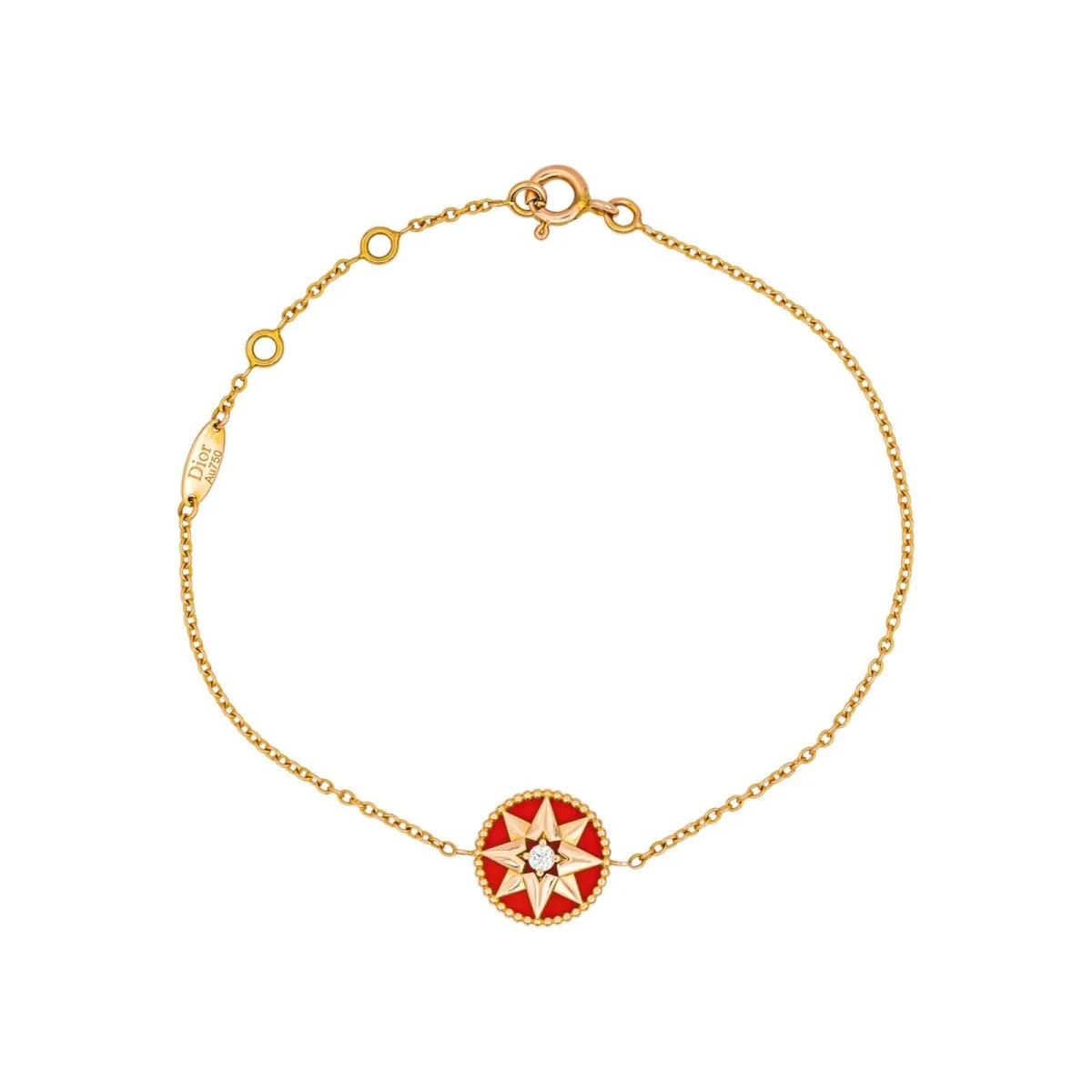 Bracelet DIOR "Rose des vents" en or rose, céramique et diamant - Image 4