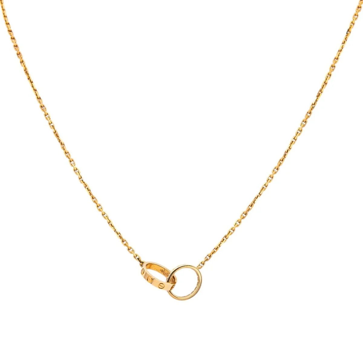 Collier Pendentif CARTIER "Love" en or rose et diamants - Image 3