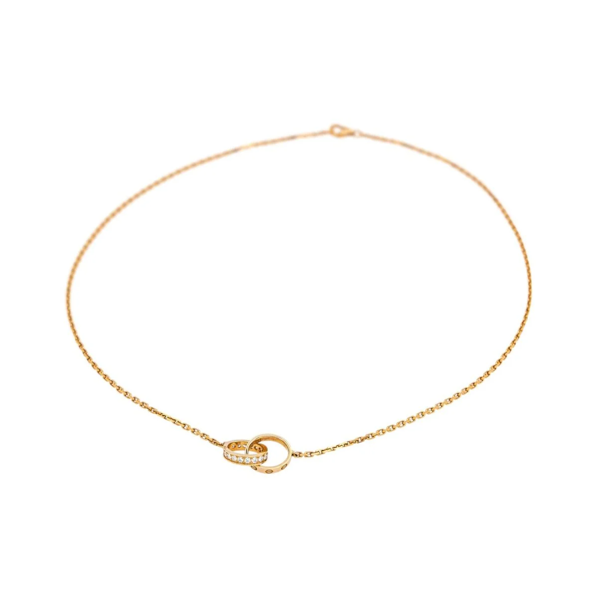 Collier Pendentif CARTIER "Love" en or rose et diamants - Image 5