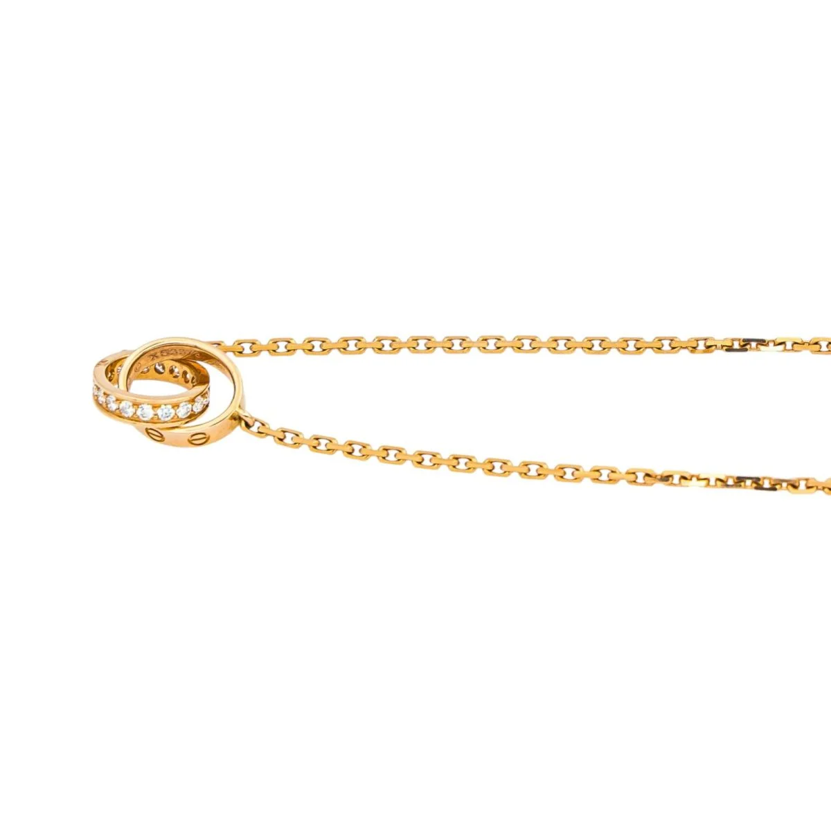 Collier Pendentif CARTIER "Love" en or rose et diamants - Image 8