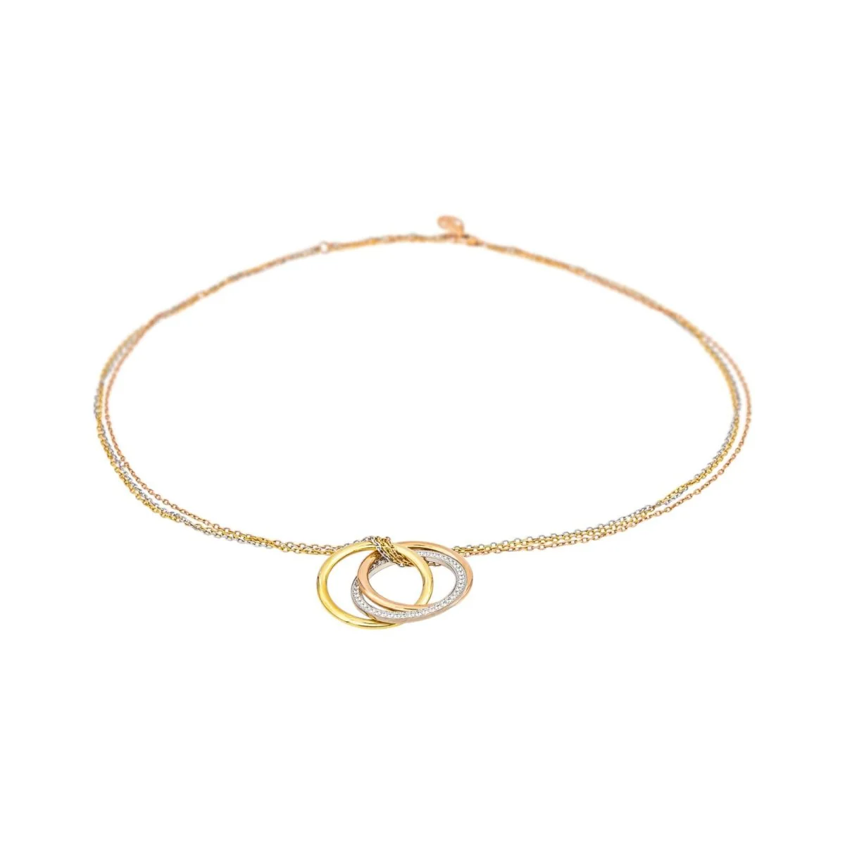 Collier Pendentif CARTIER "Trinity" en or jaune, or blanc, or rose et diamants - Image 4