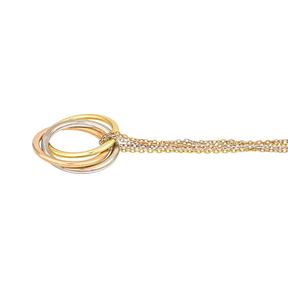 Collier Pendentif CARTIER "Trinity" en or jaune, or blanc, or rose et diamants - Image 6