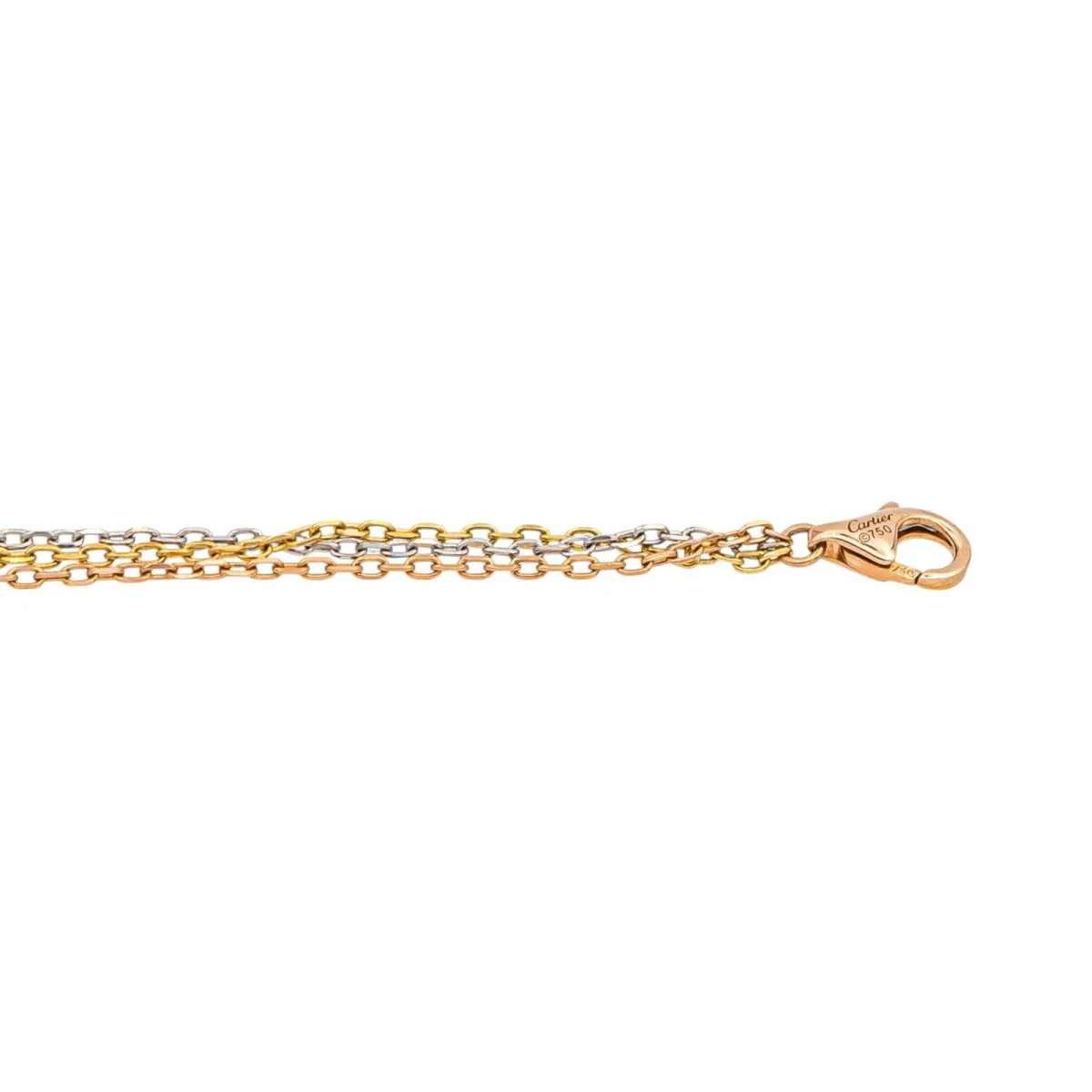 Collier Pendentif CARTIER "Trinity" en or jaune, or blanc, or rose et diamants - Image 8