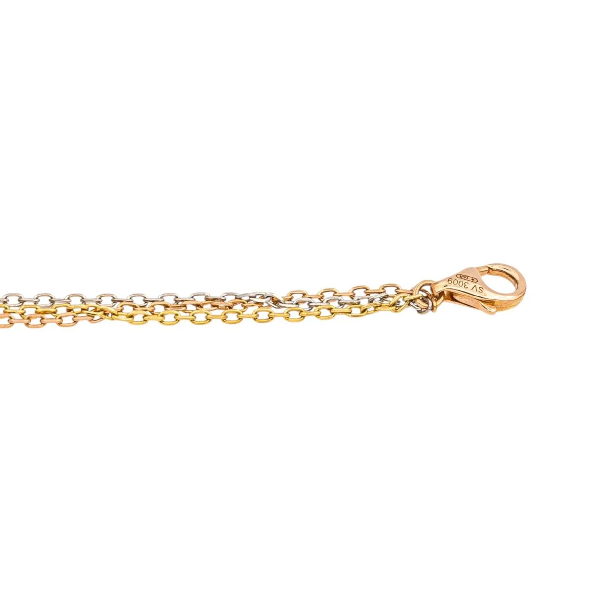Collier Pendentif CARTIER "Trinity" en or jaune, or blanc, or rose et diamants - Image 9