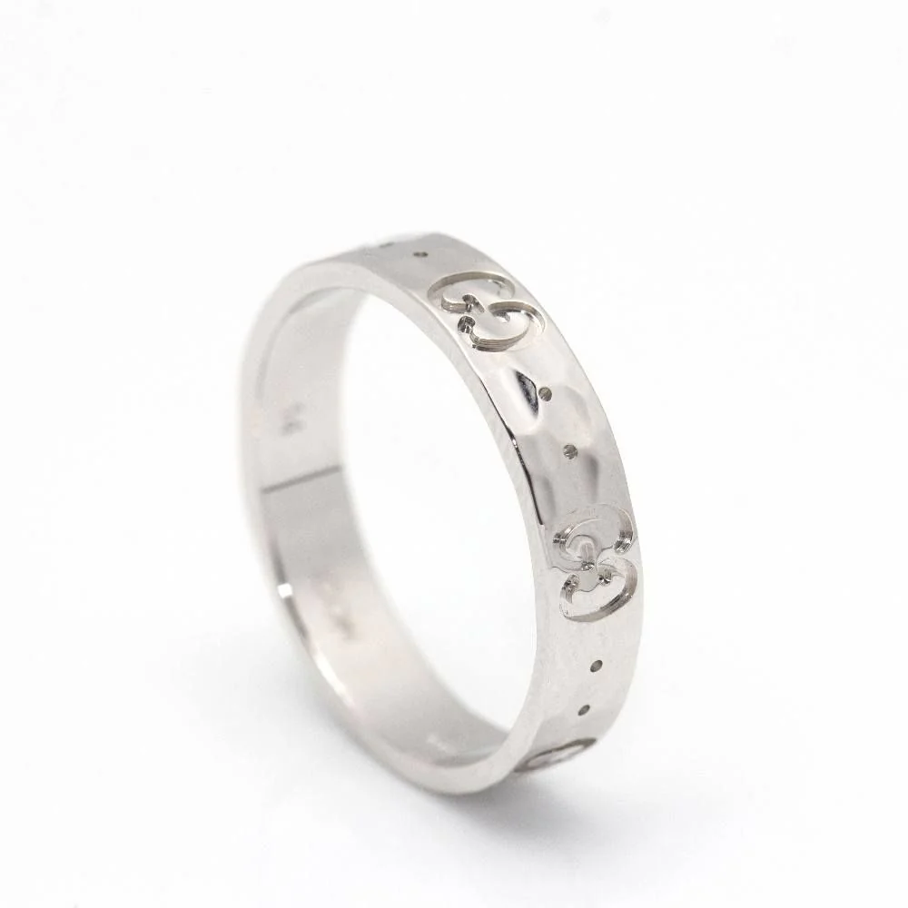 Bague GUCCI "Icon" en or blanc - Image 2