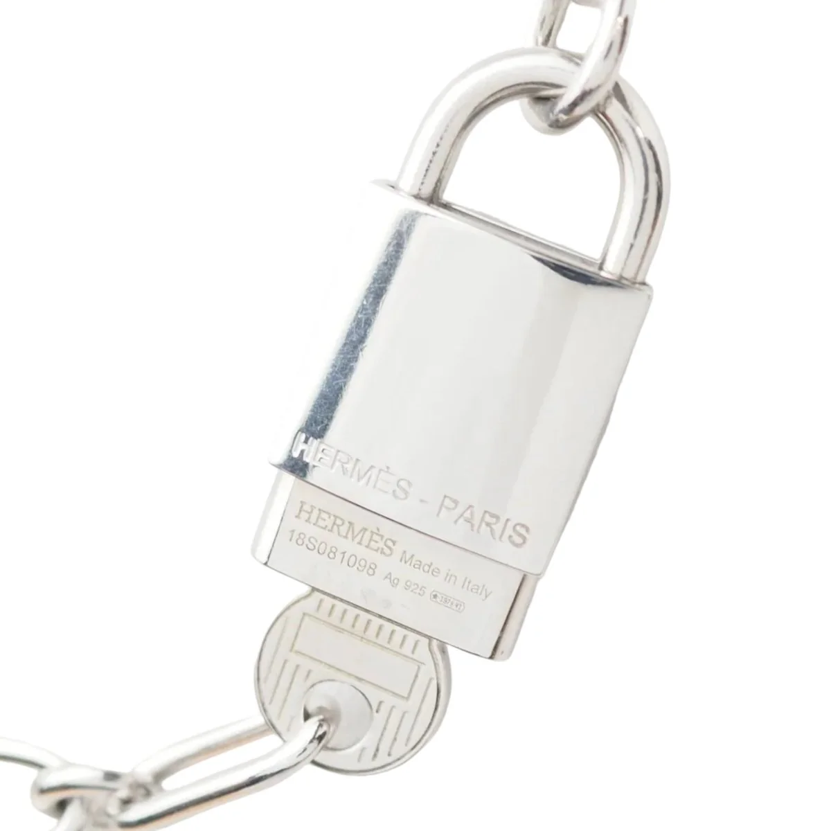 Bracelet Maille HERMÈS "AlphaKelly" en argent - Image 5