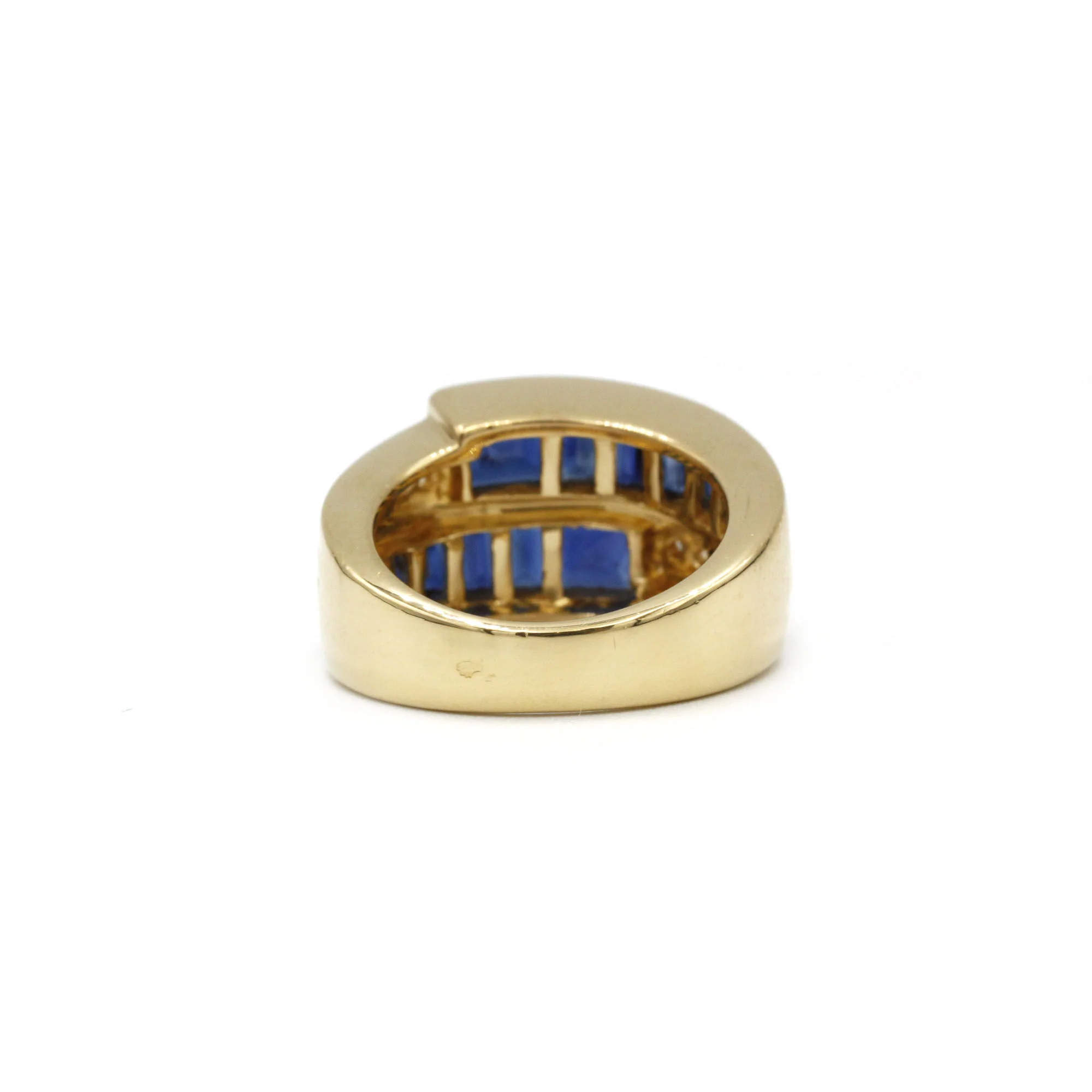 Bague - Or, Diamants & Saphirs - Image 3