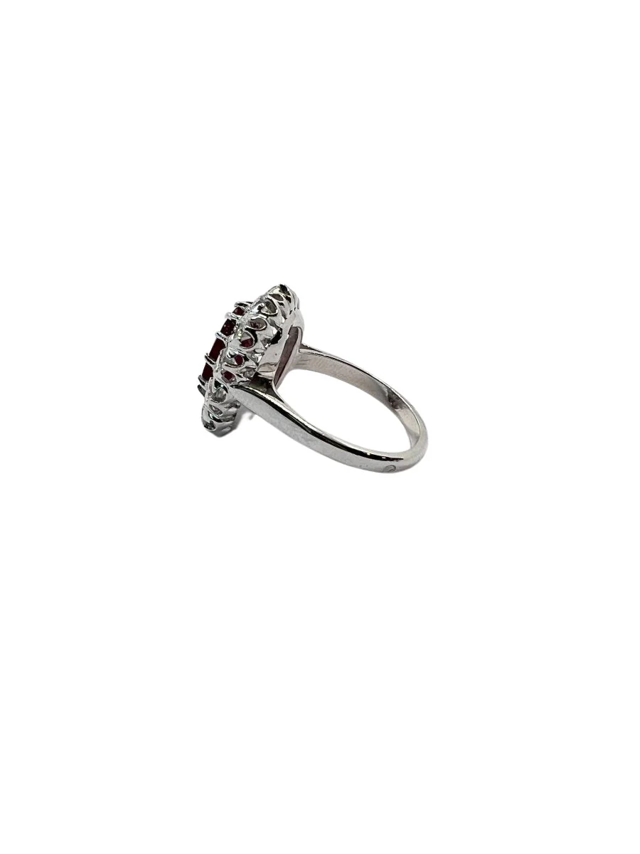Bague en or 18 carats avec diamants naturels et rubis naturel. - Image 6
