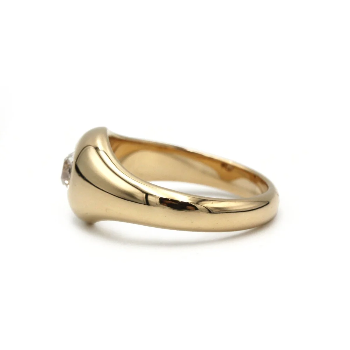 Bague en or jaune et diamant - Image 2
