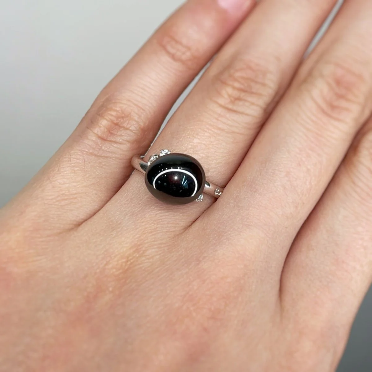 Bague POMELLATO "Capri" en or blanc, céramique et diamants - Image 2